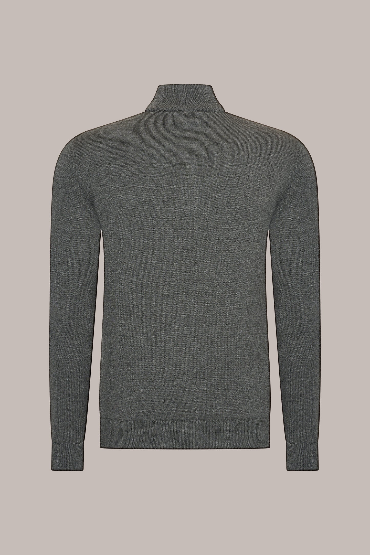 MAESON The Belfort Half-Zip Dove Grey — achteraanzicht