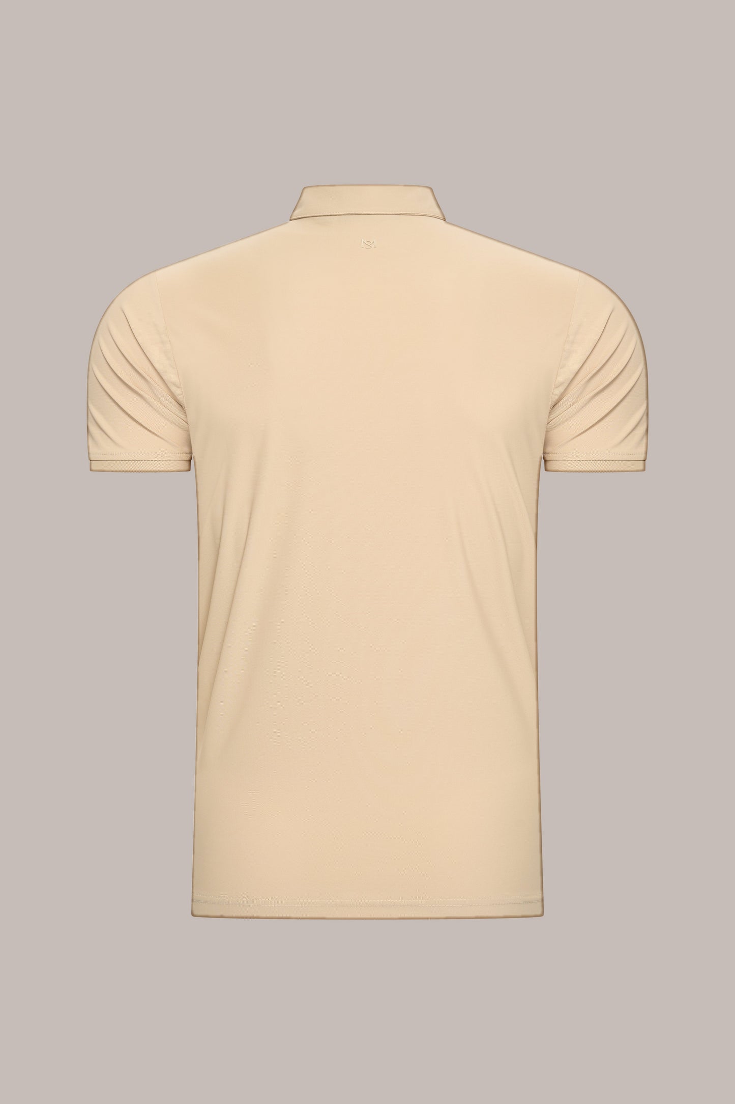 MAESON Polo Silktouch Pique Ivory Beige — achteraanzicht