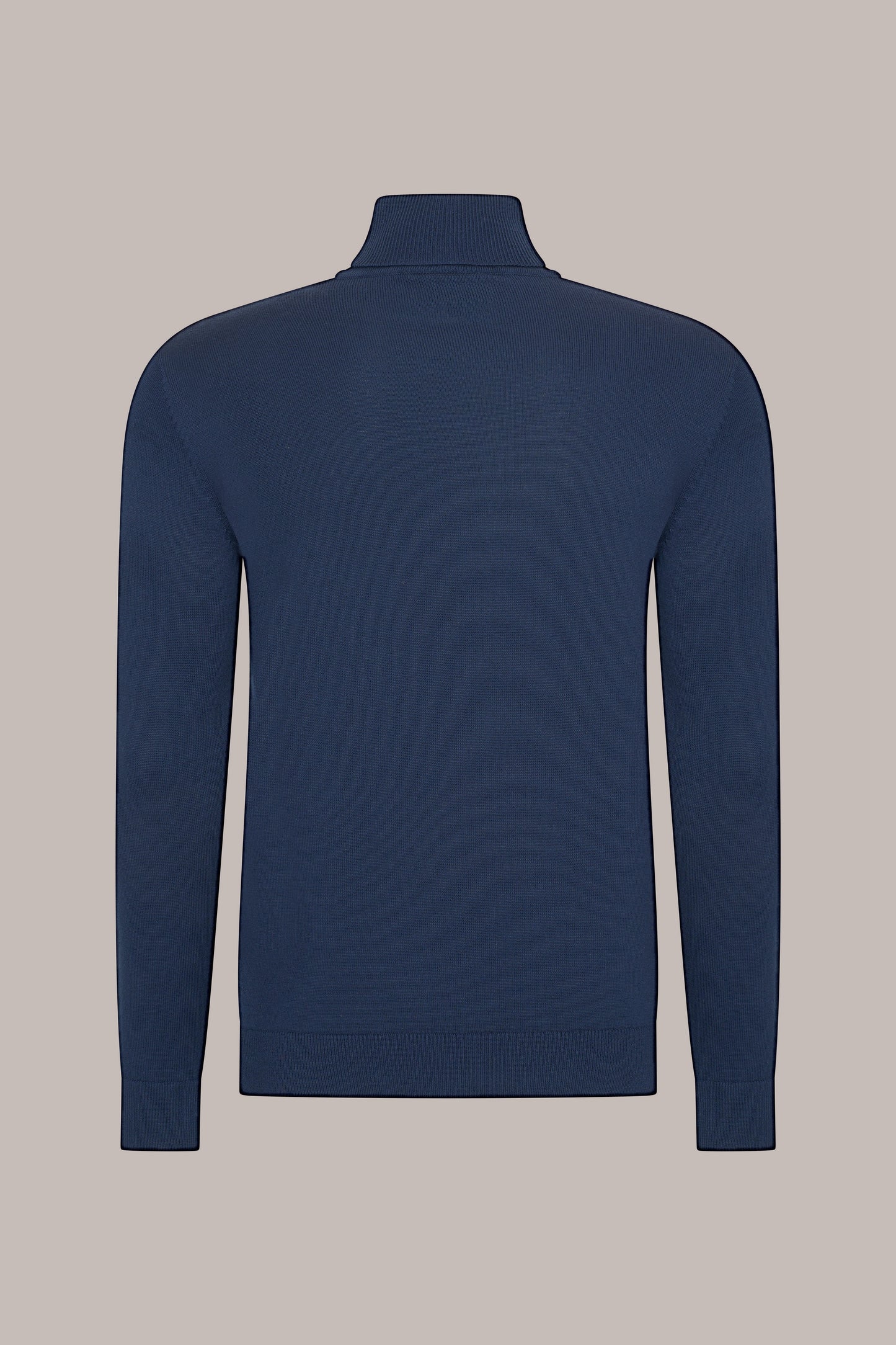 MAESON The Belfort Turtleneck Midnight Blue — achteraanzicht