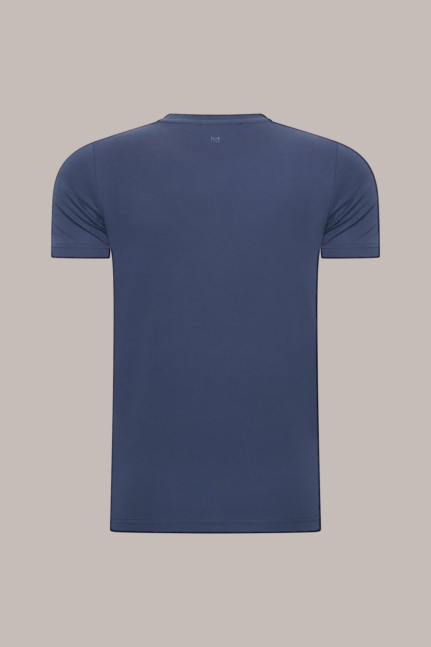 MAESON T-Shirt Modal Essence Midnight Blue — achteraanzicht