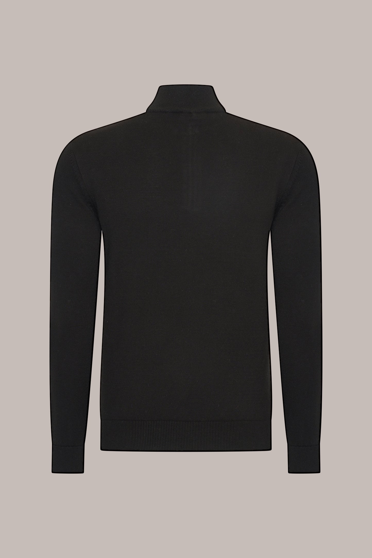 MAESON The Belfort Half-Zip Onyx Black — achteraanzicht