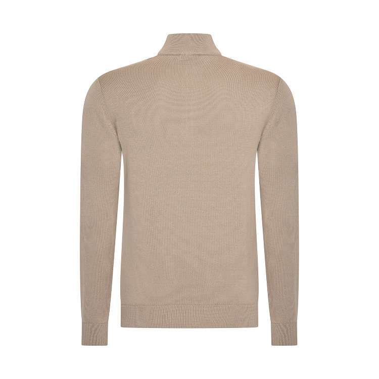 THE BELFORT HALF-ZIP - DUNE TAUPE