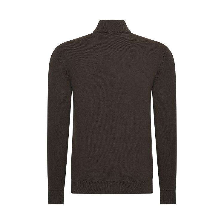 THE BELFORT HALF-ZIP - OAK BROWN