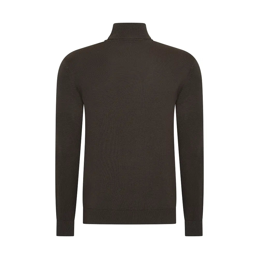 THE BELFORT TURTLENECK - OAK BROWN