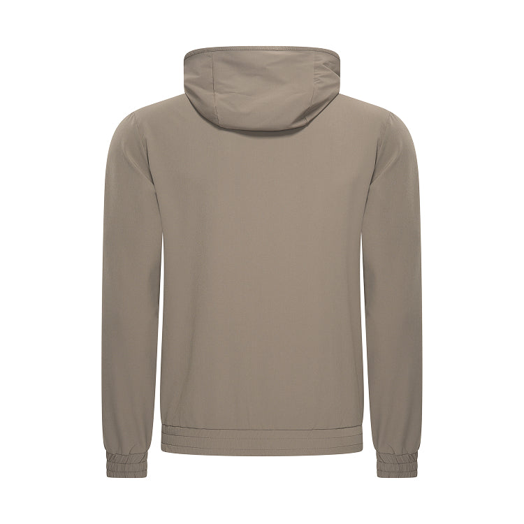 HOODED TECH STRETCH VEST - SOFT TAUPE