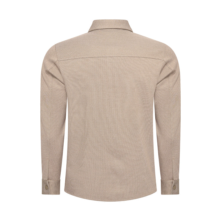 KNITTED OVERSHIRT - DESERT BEIGE