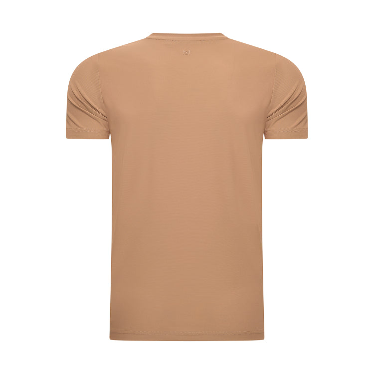 T-SHIRT SILKTOUCH PIQUE - MOCHA SAND