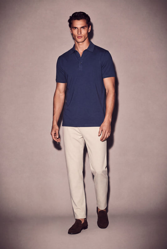 MAESON Polo Modal Essence Midnight Blue — model, foto 1