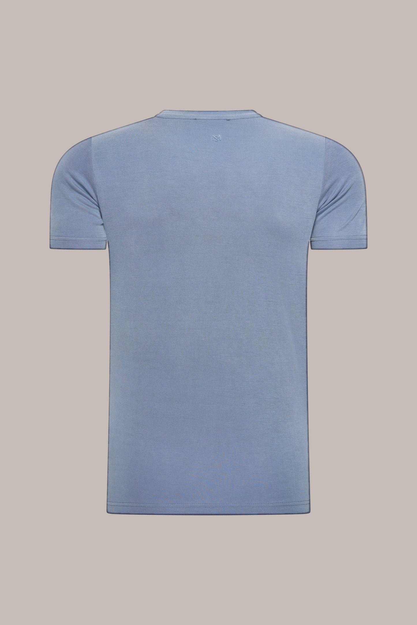 MAESON T-Shirt Modal Essence Satin Blue — achteraanzicht