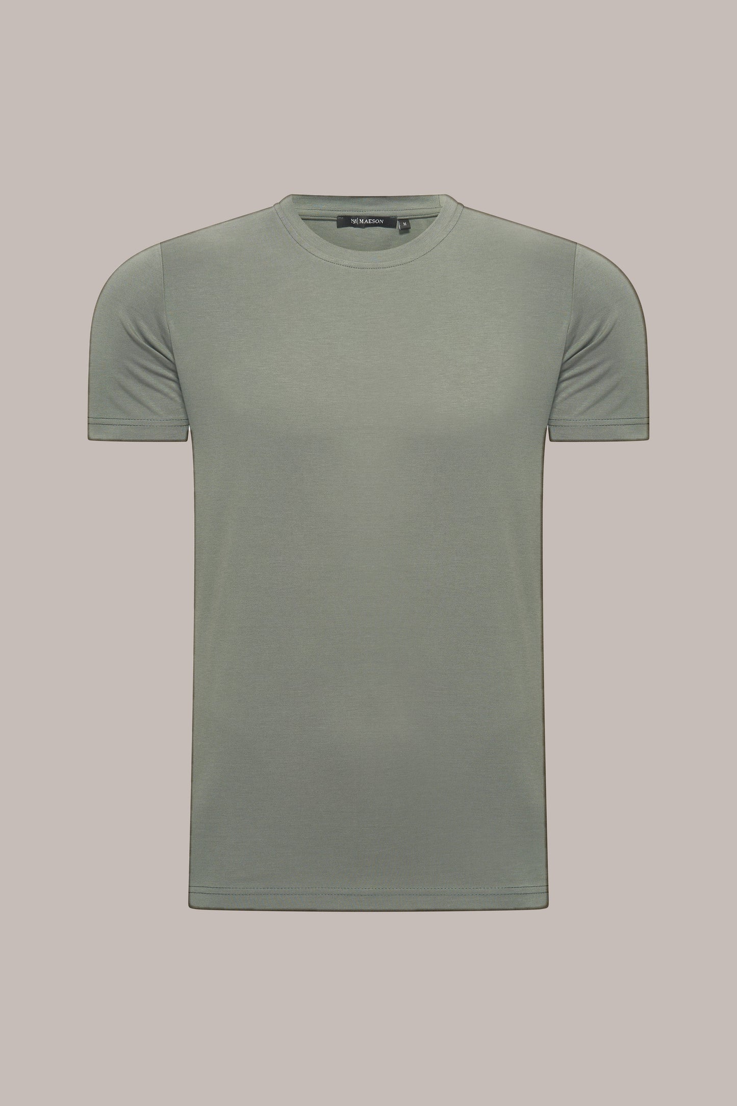 MAESON T-Shirt Modal Essence Frosted Olive — vooraanzicht