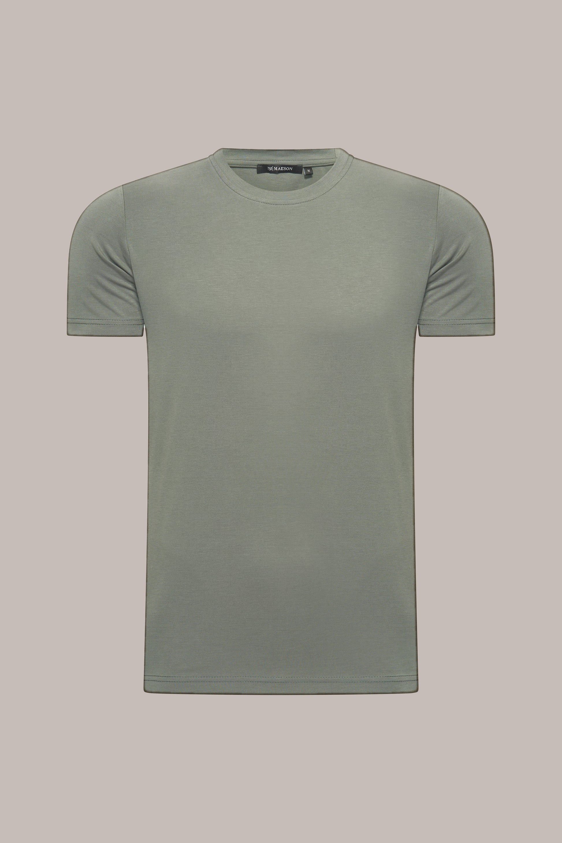 MAESON T-Shirt Modal Essence Frosted Olive — vooraanzicht