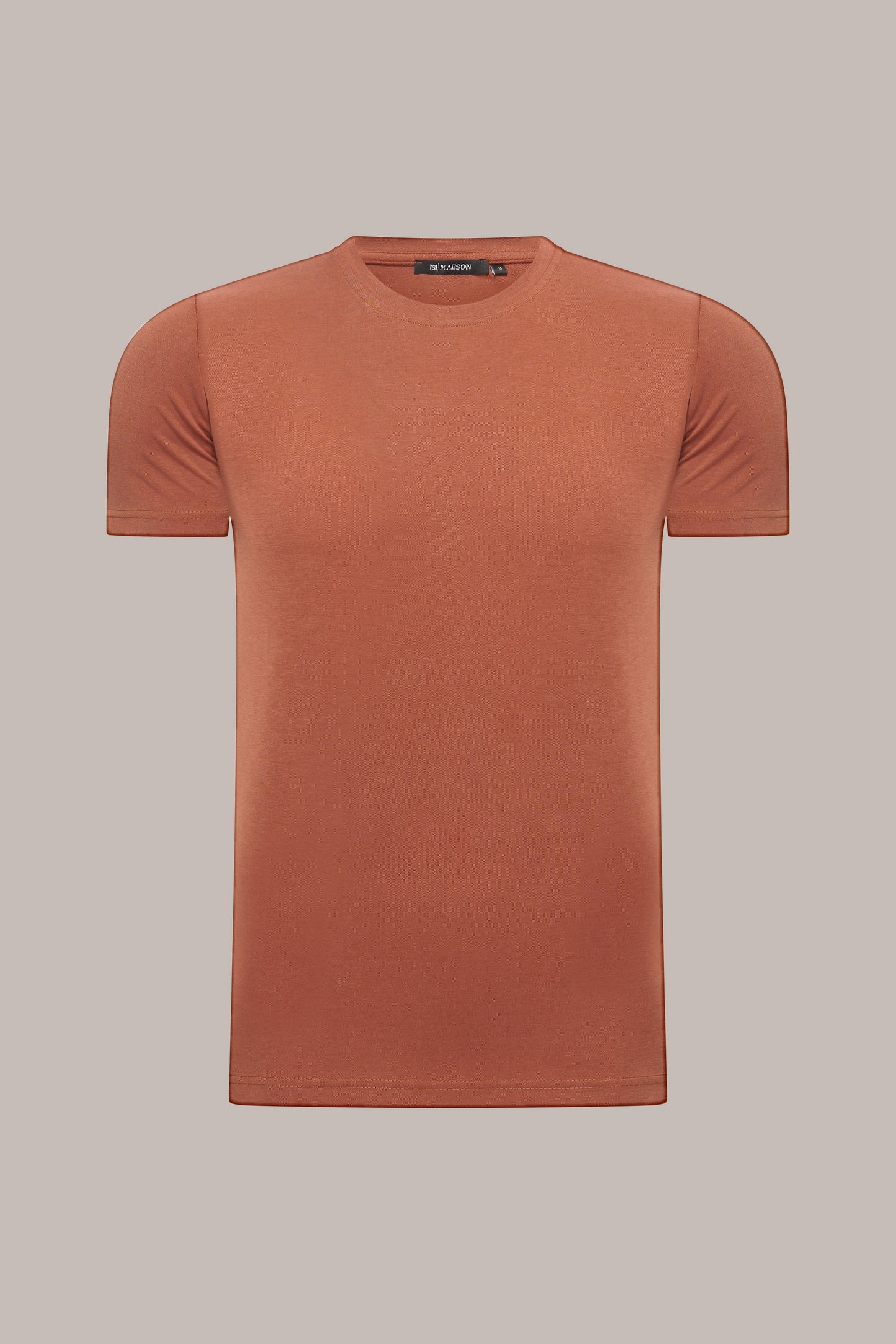 MAESON T-Shirt Modal Essence Ember Sand — vooraanzicht