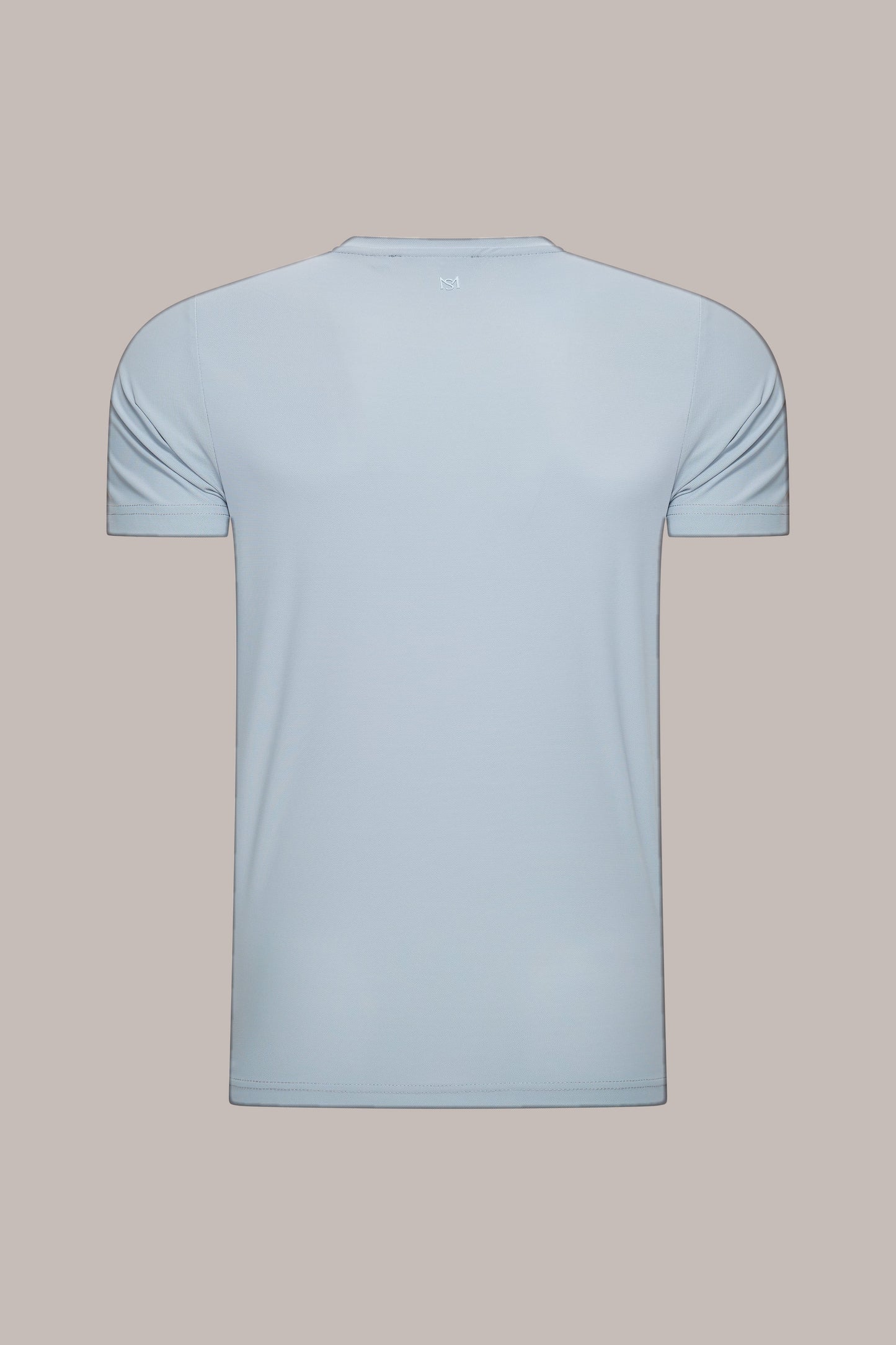 MAESON T-Shirt Silktouch Pique Slate Grey — achteraanzicht