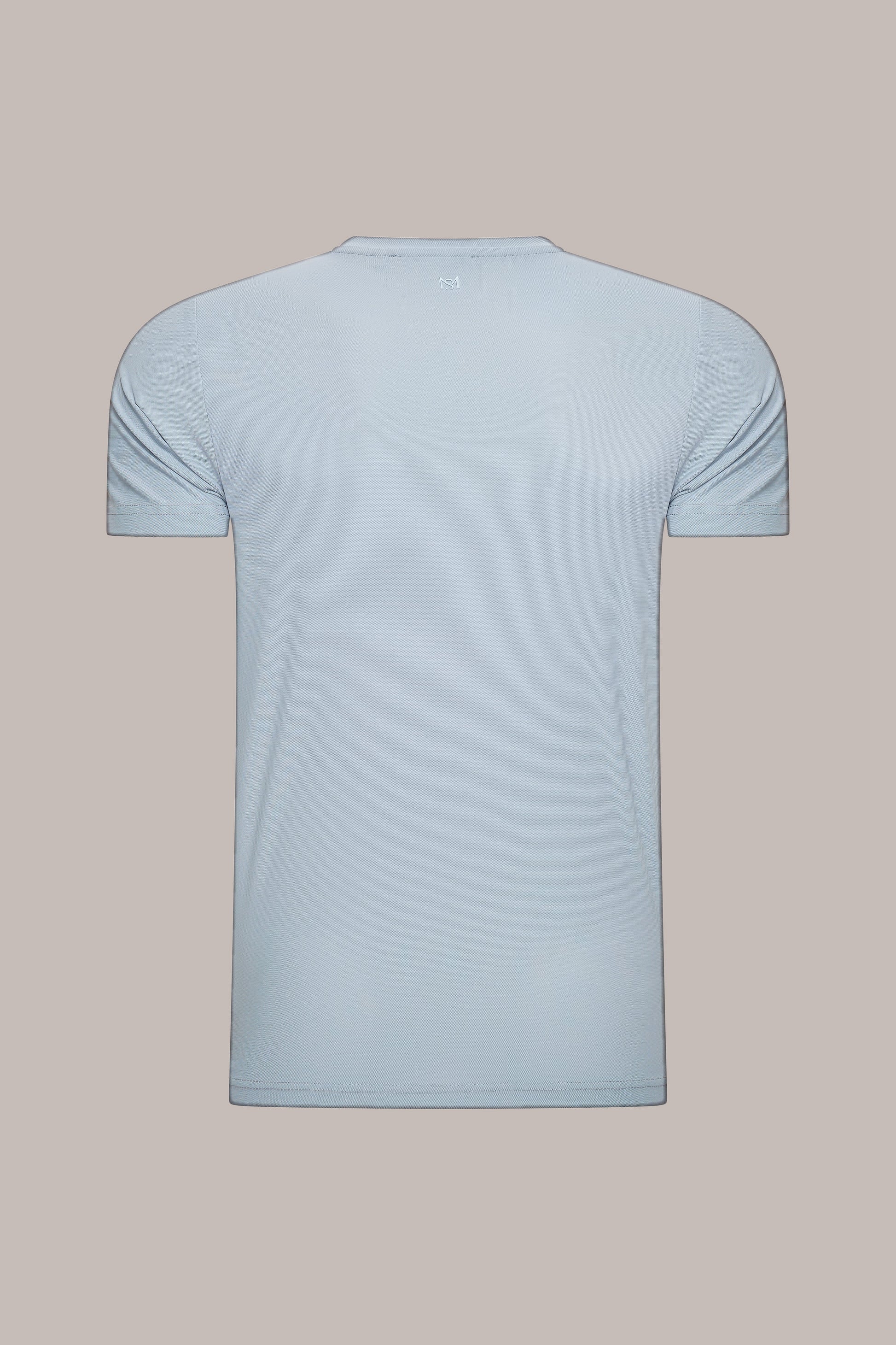 MAESON T-Shirt Silktouch Pique Slate Grey — achteraanzicht