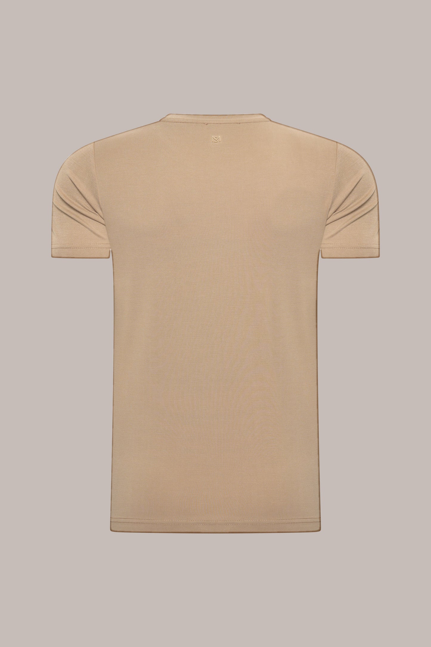 MAESON T-Shirt Modal Essence Soft Mocha — achteraanzicht
