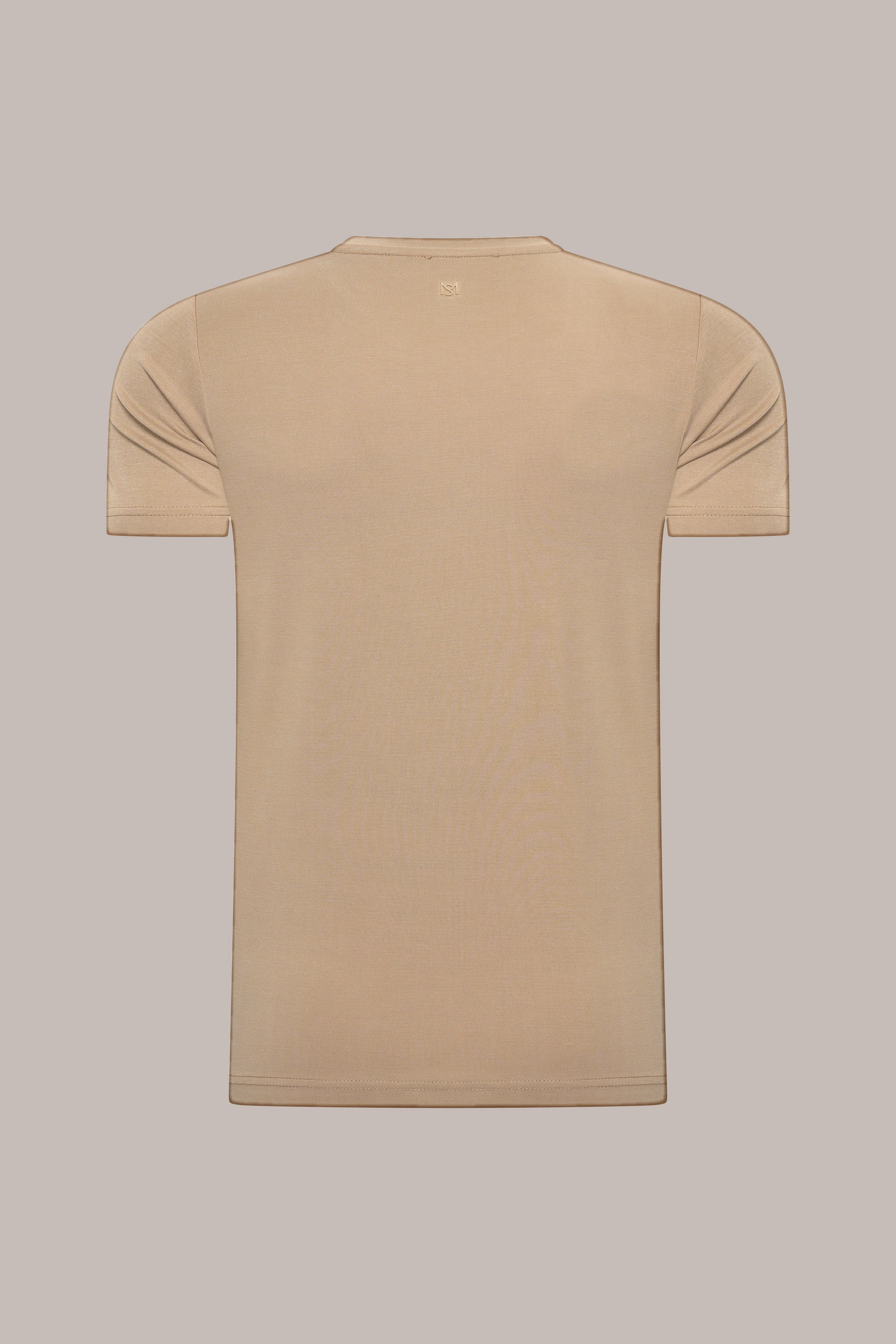 MAESON T-Shirt Modal Essence Soft Mocha — achteraanzicht