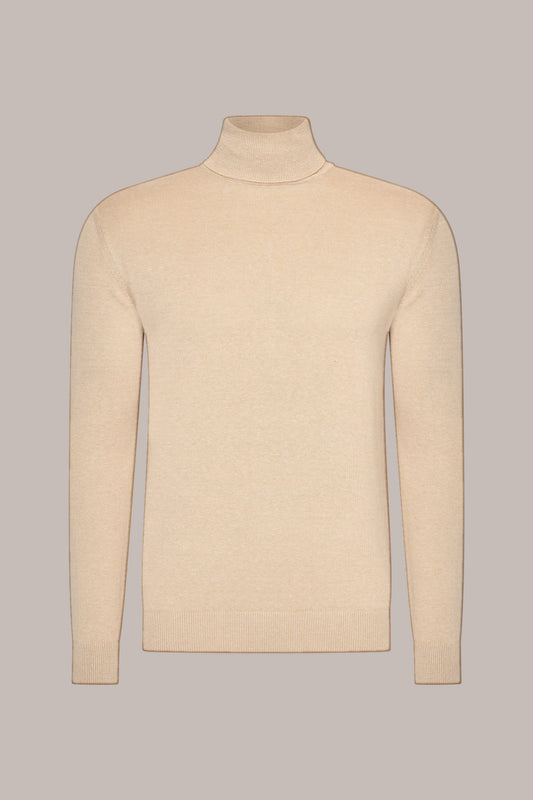 MAESON The Belfort Turtleneck Desert Sand — vooraanzicht
