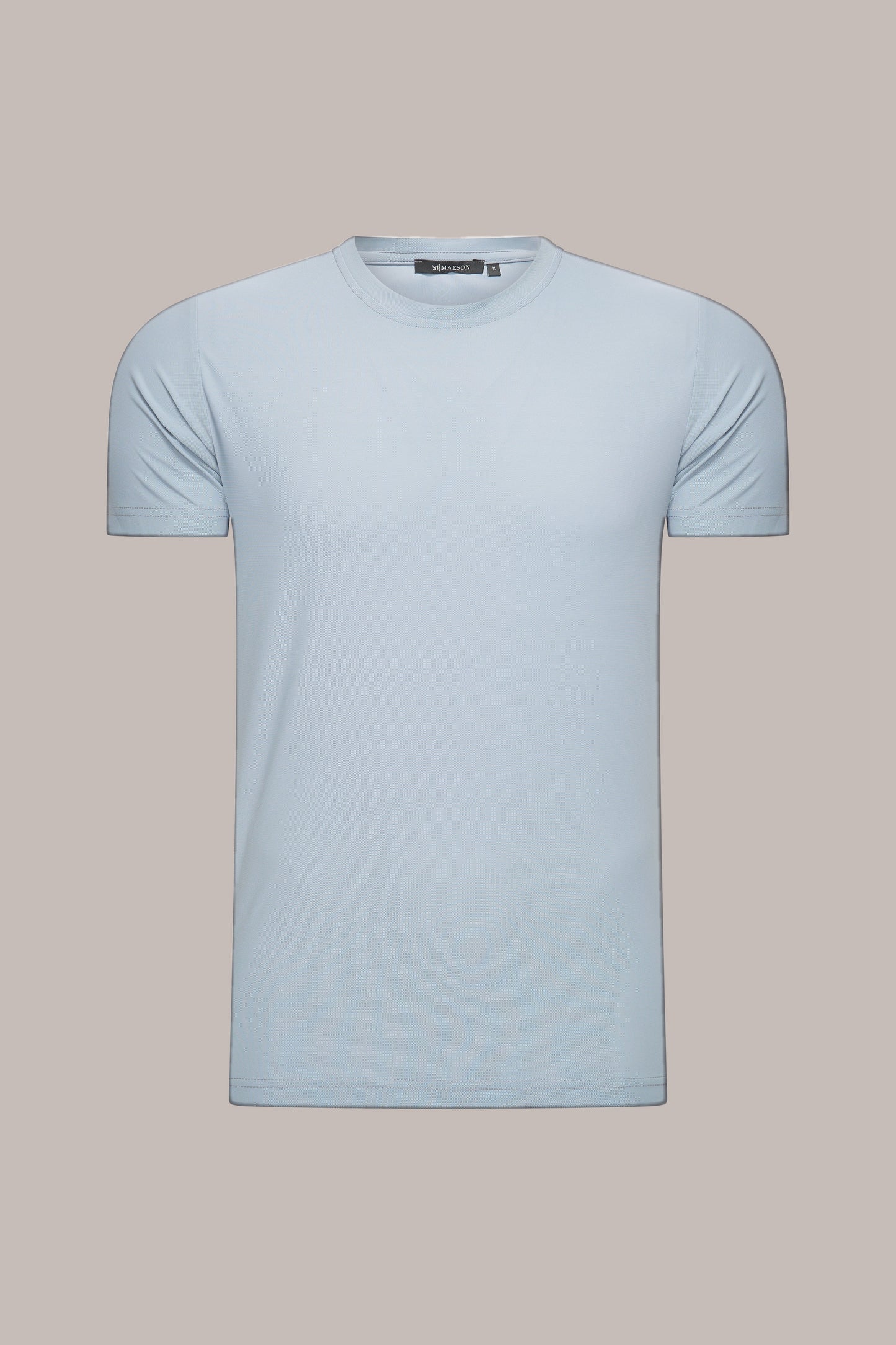 MAESON T-Shirt Silktouch Pique Slate Grey — vooraanzicht