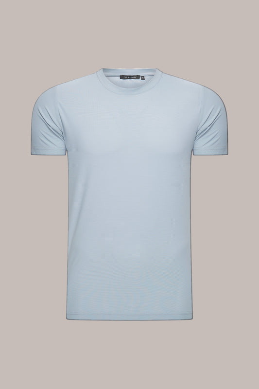 MAESON T-Shirt Silktouch Pique Slate Grey — vooraanzicht