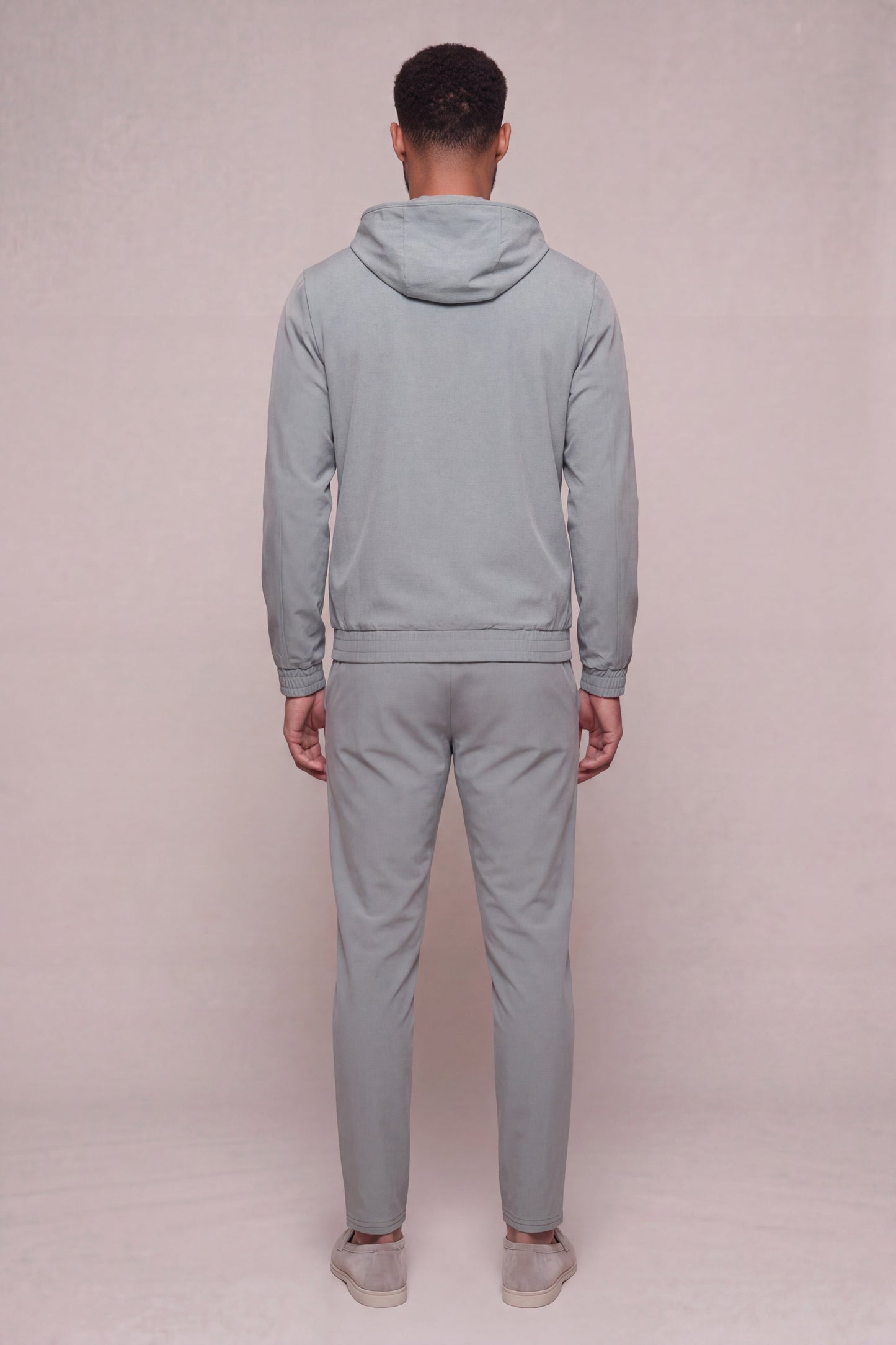 MAESON Hooded Tech Stretch Vest Storm Grey — detail