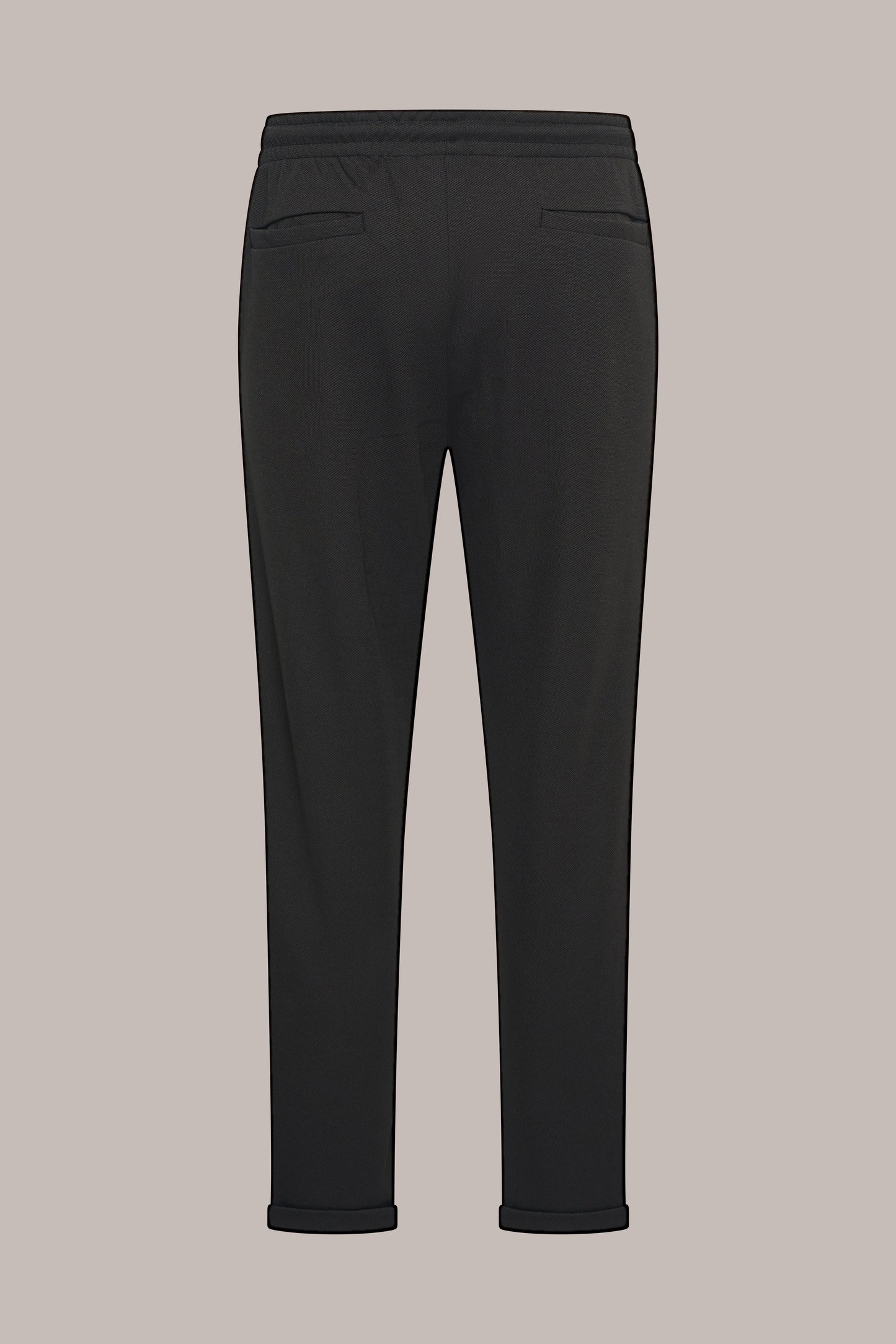 MAESON Knitted Jogg Pants Onyx Black — achteraanzicht