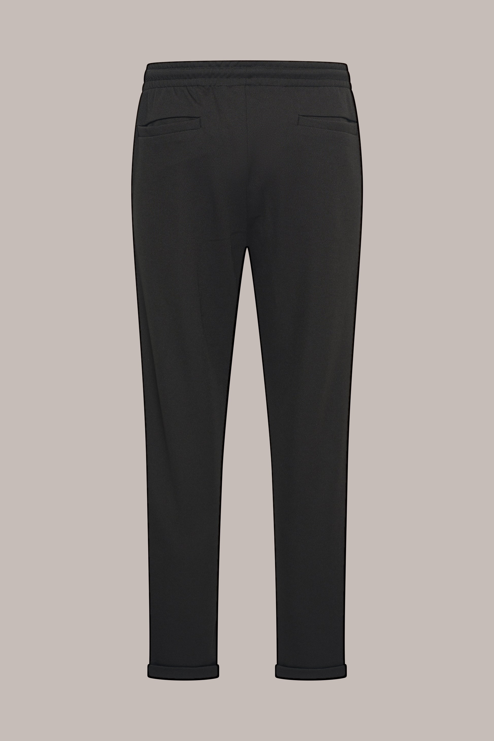 MAESON Knitted Jogg Pants Onyx Black — achteraanzicht