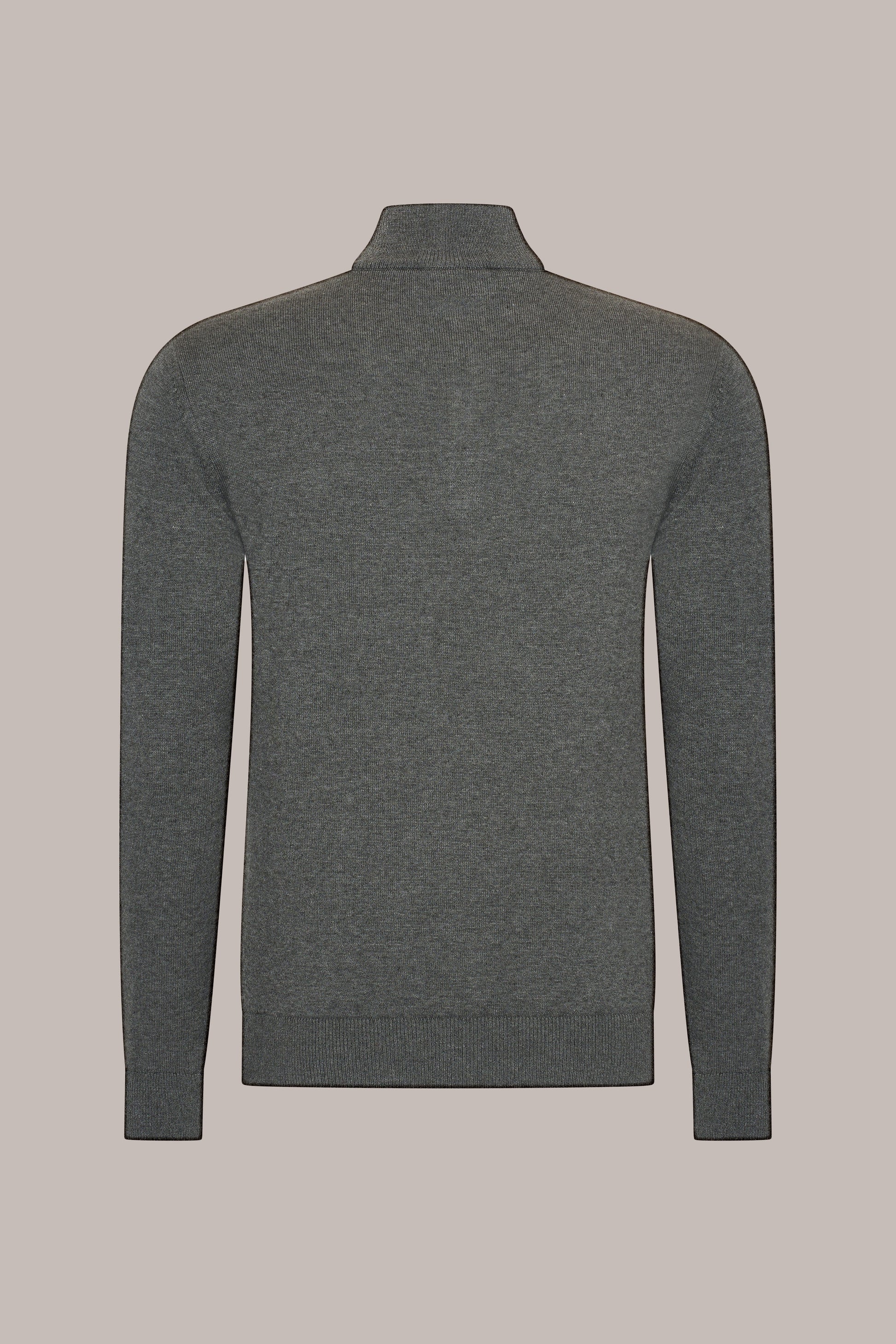 MAESON The Belfort Half-Zip Dove Grey — achteraanzicht
