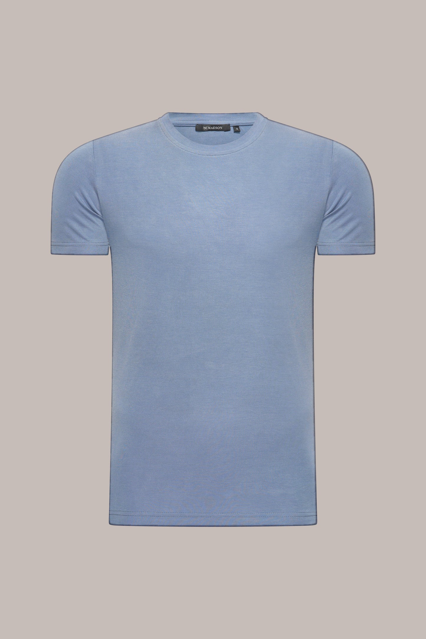 MAESON T-Shirt Modal Essence Satin Blue — vooraanzicht