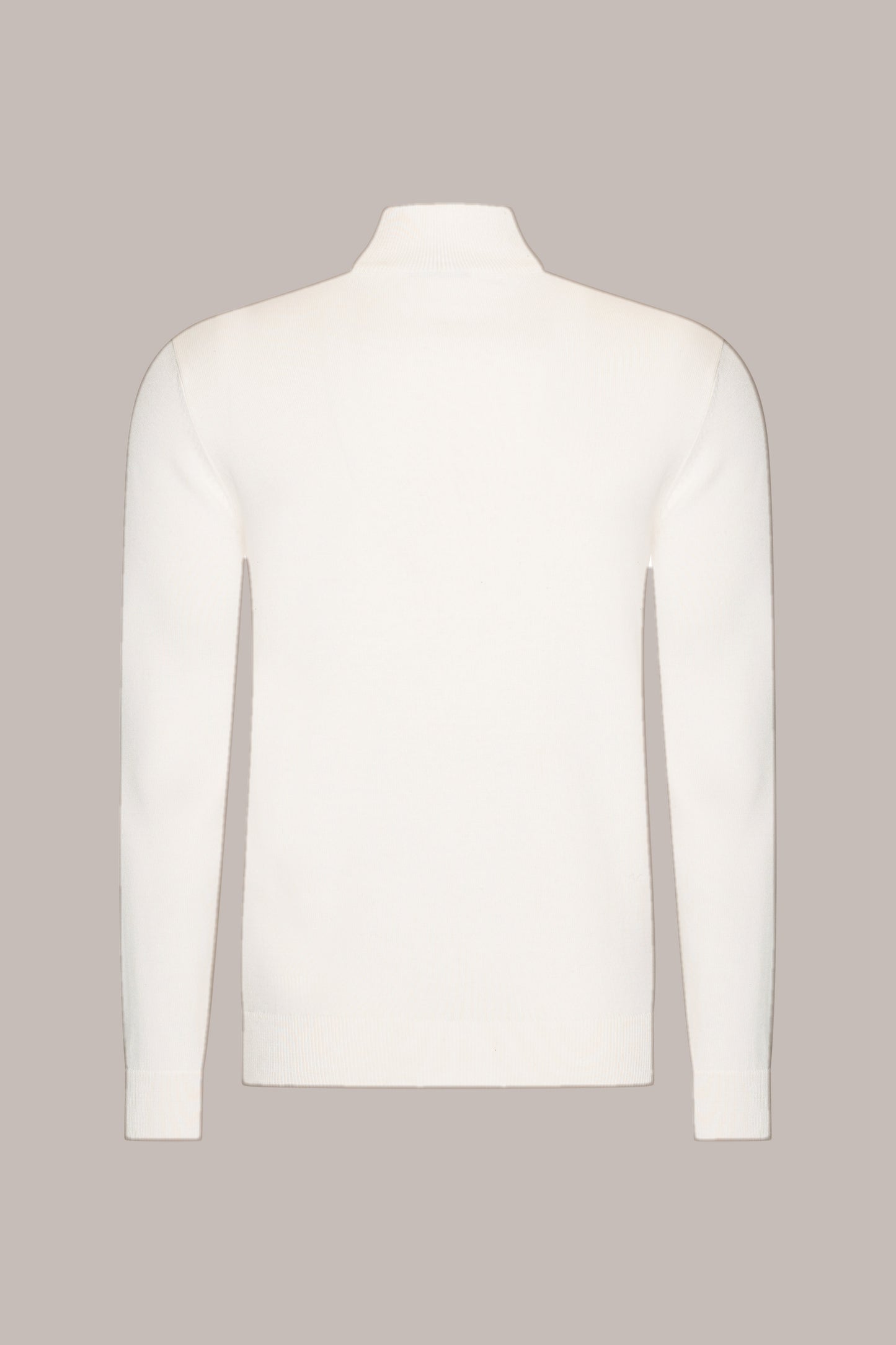 MAESON The Belfort Half-Zip Ivory Off-White — achteraanzicht