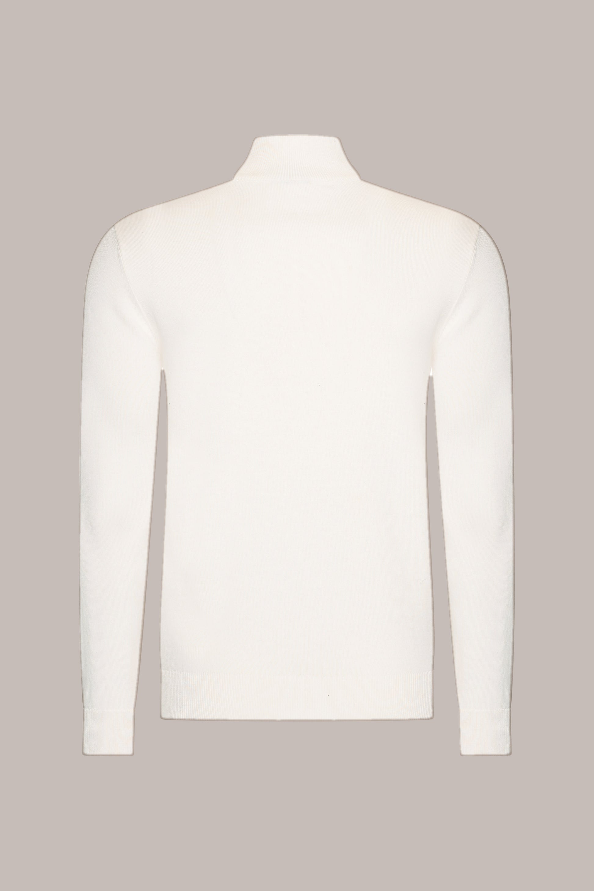 MAESON The Belfort Half-Zip Ivory Off-White — achteraanzicht