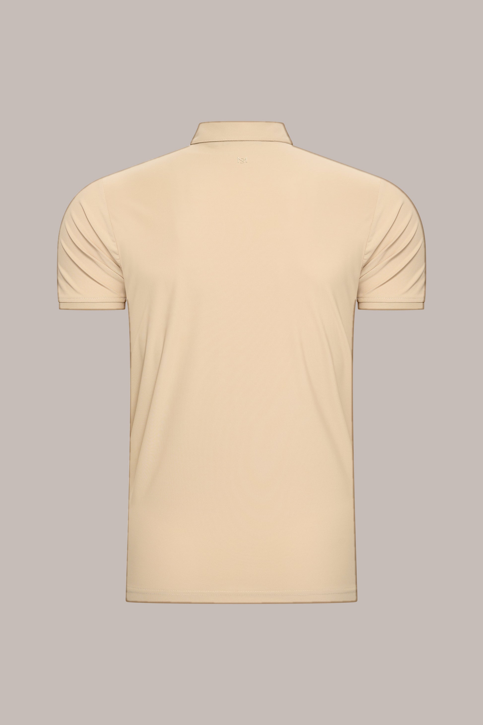 MAESON Polo Silktouch Pique Ivory Beige — achteraanzicht