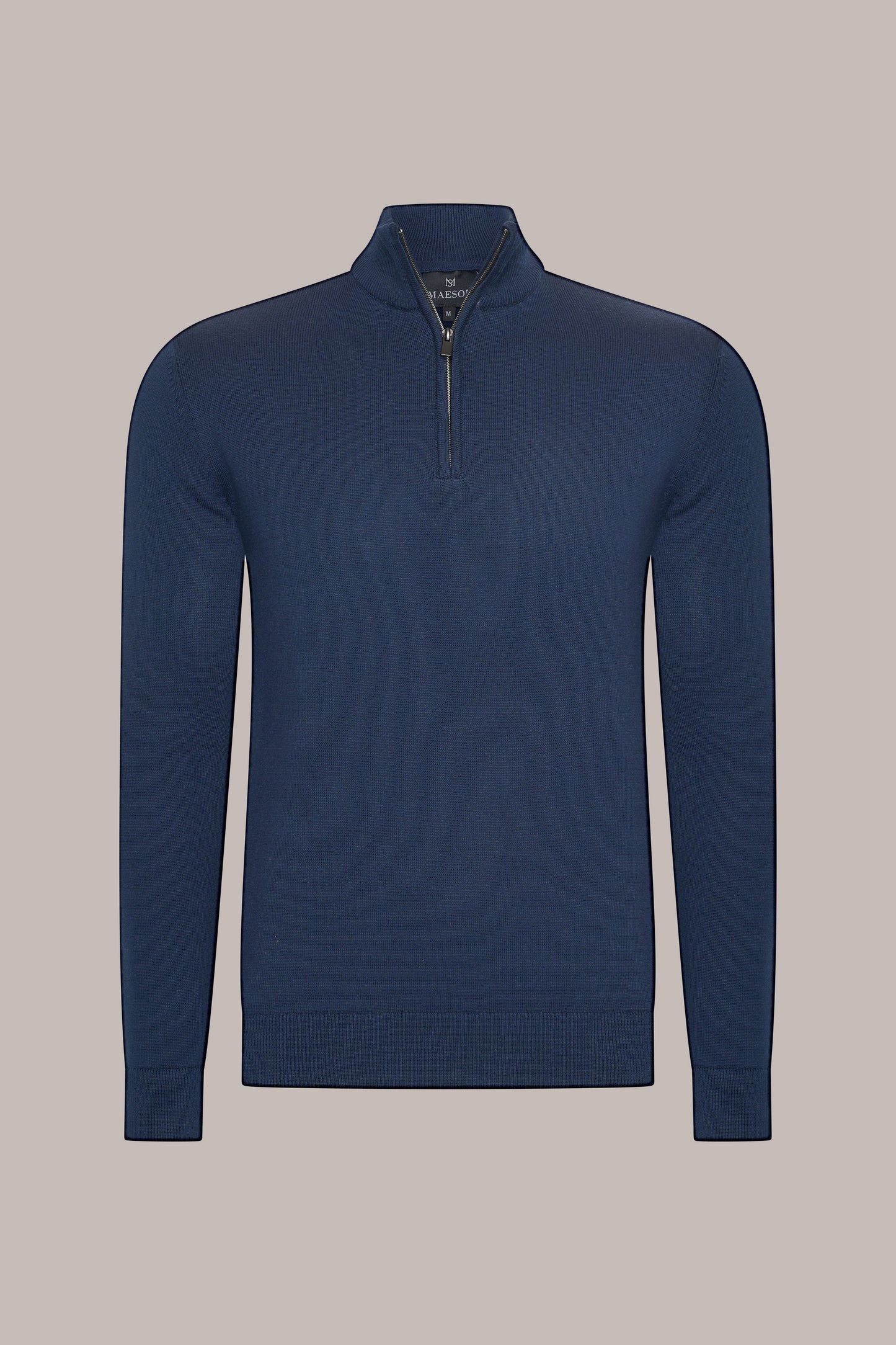 MAESON The Belfort Half-Zip Midnight Blue — vooraanzicht