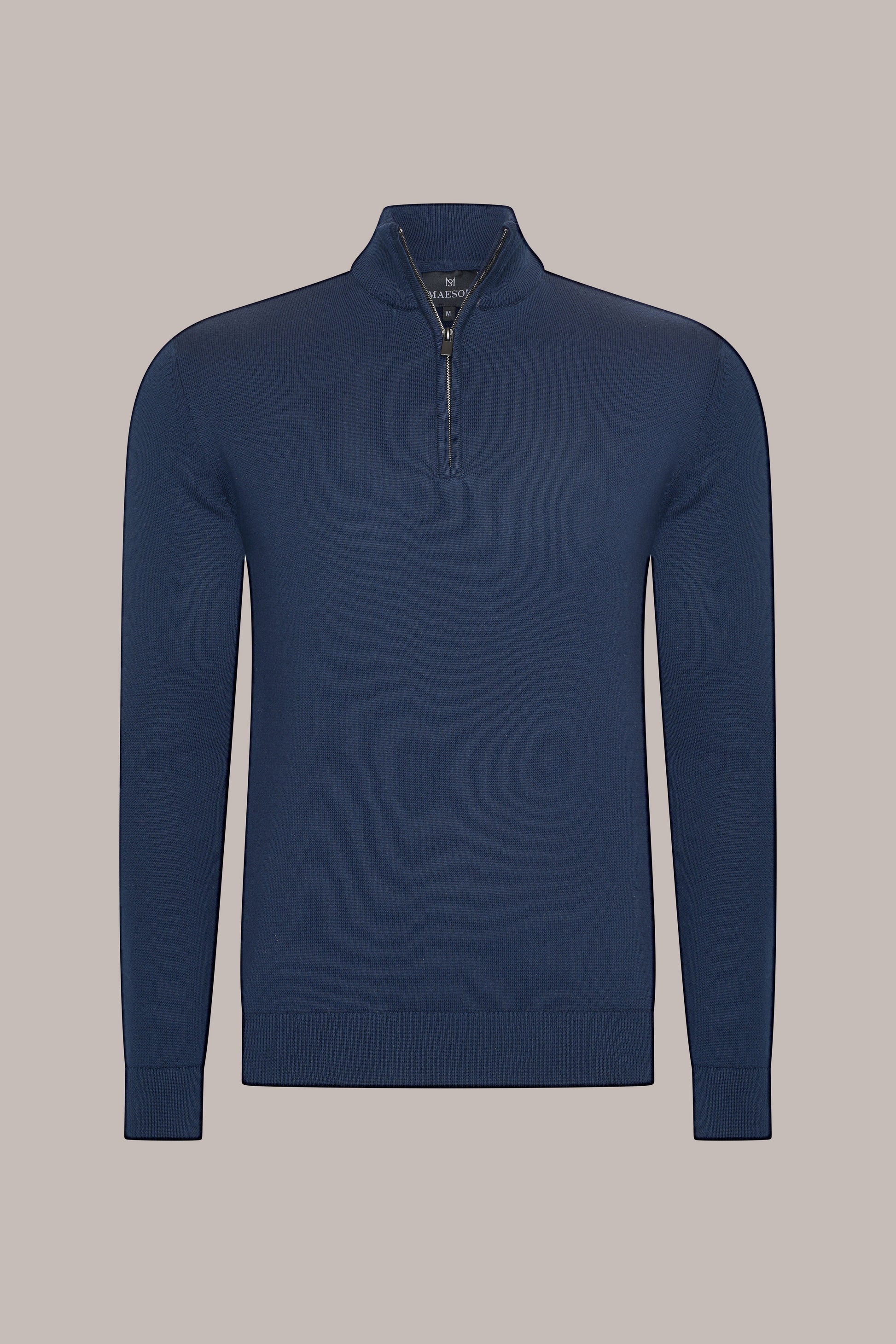 MAESON The Belfort Half-Zip Midnight Blue — vooraanzicht
