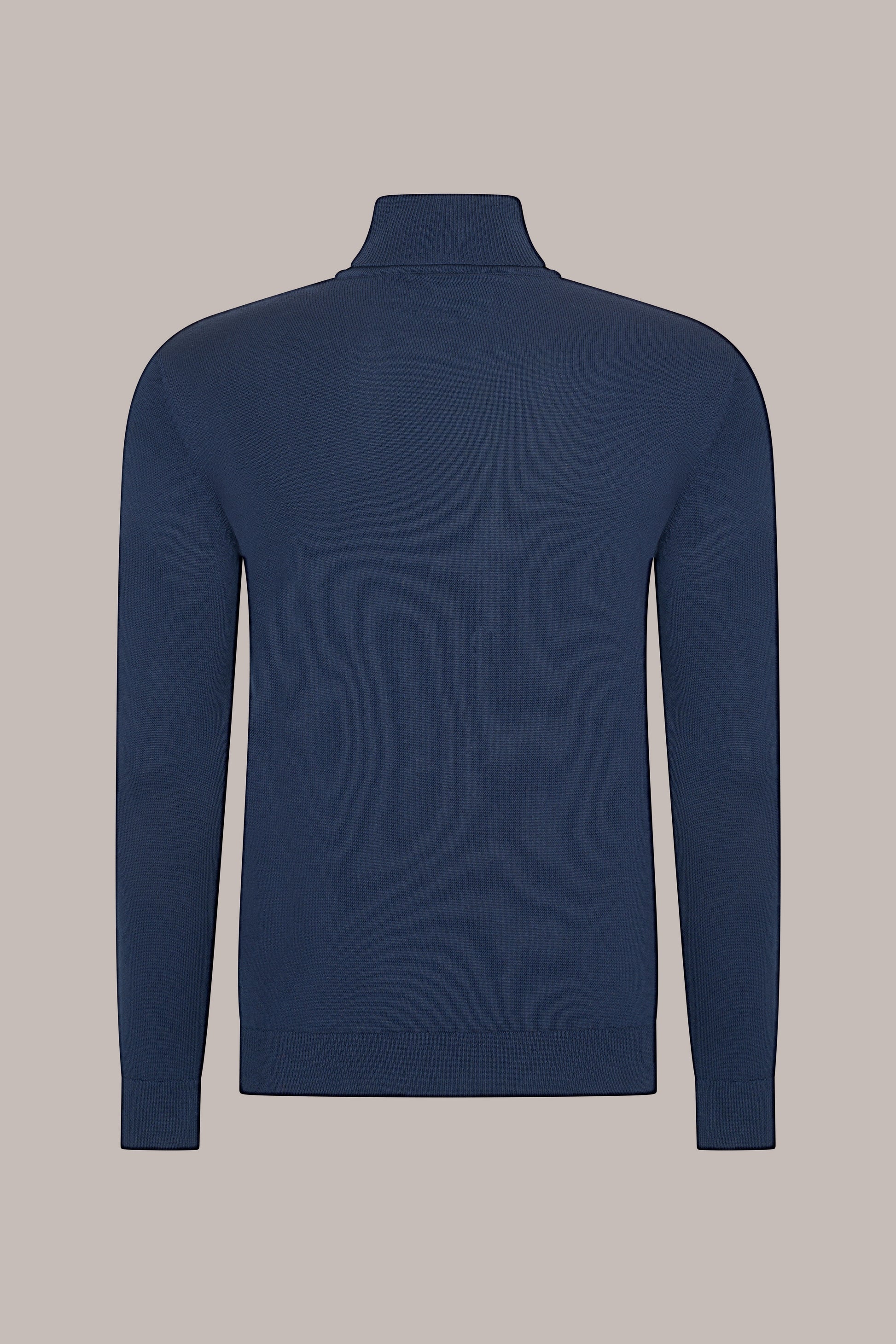 MAESON The Belfort Turtleneck Midnight Blue — achteraanzicht