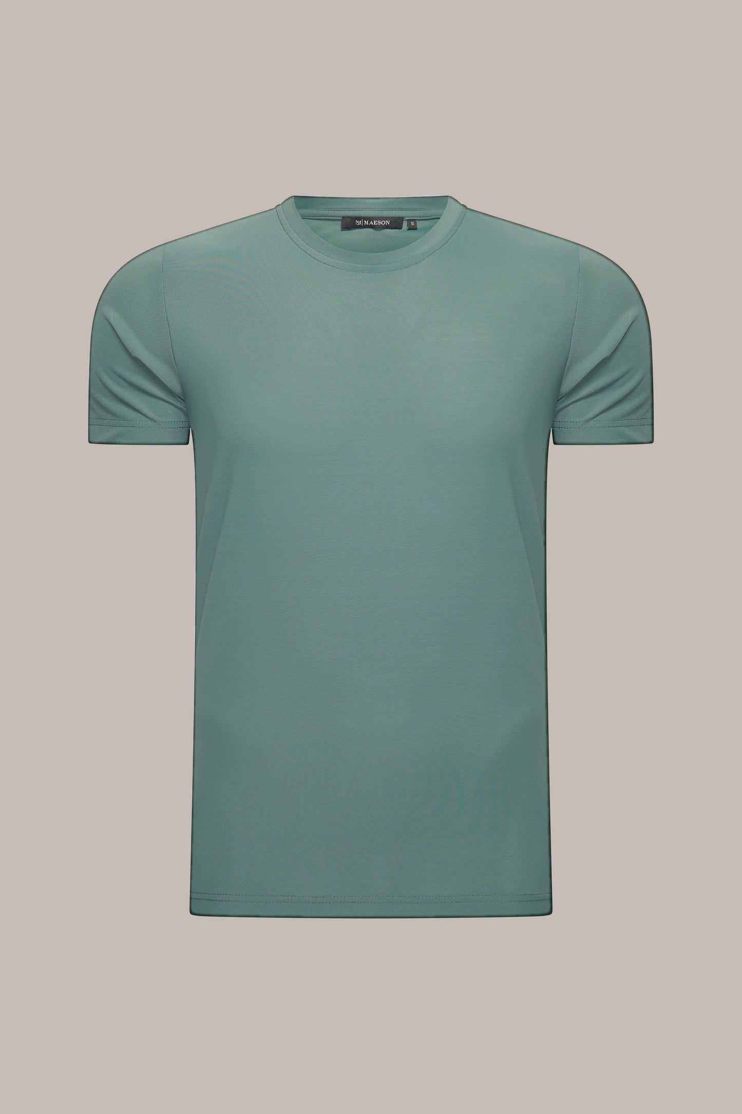 MAESON T-Shirt Silktouch Pique Frosted Olive — vooraanzicht