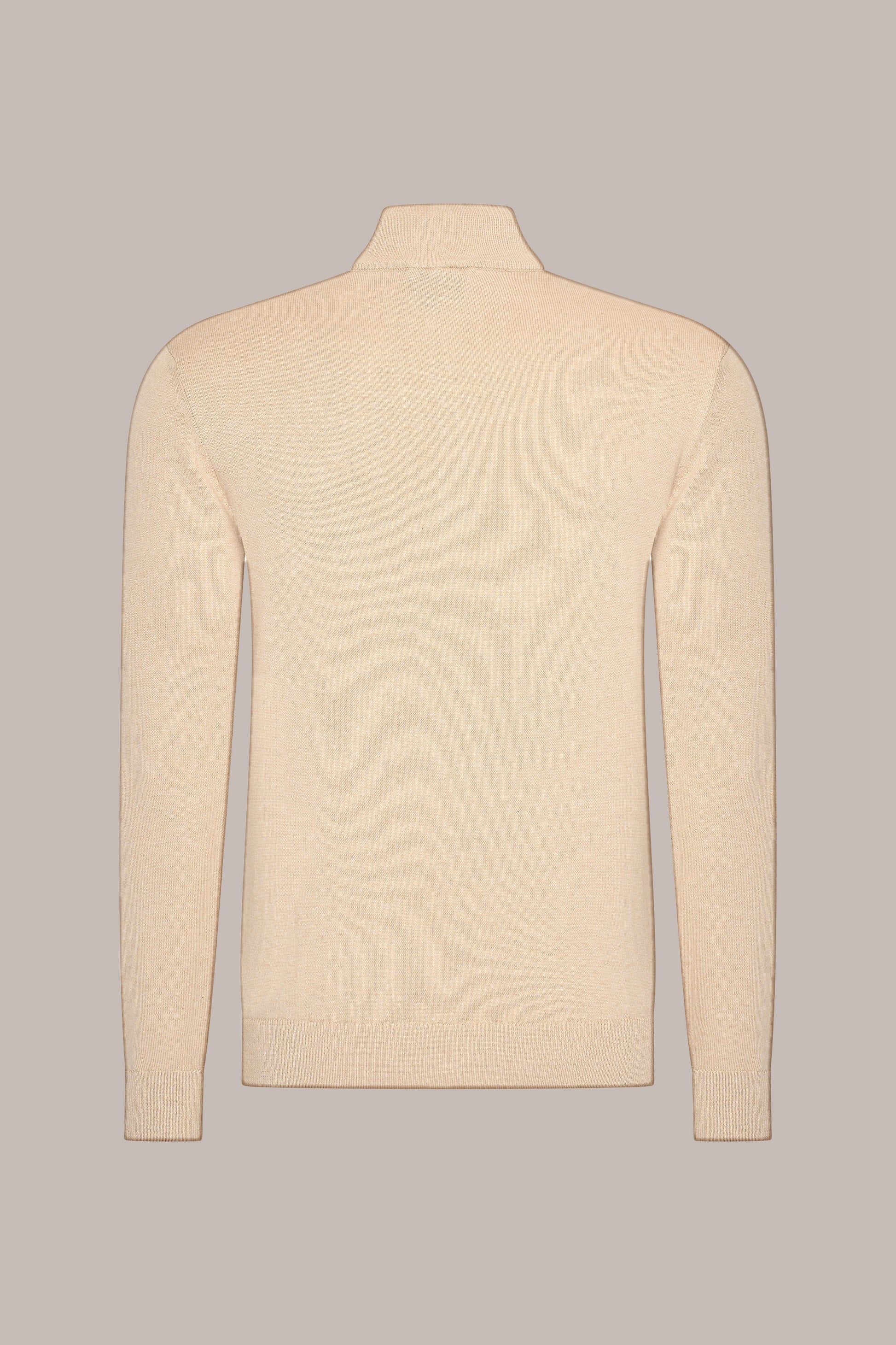 MAESON The Belfort Half-Zip Desert Sand — achteraanzicht