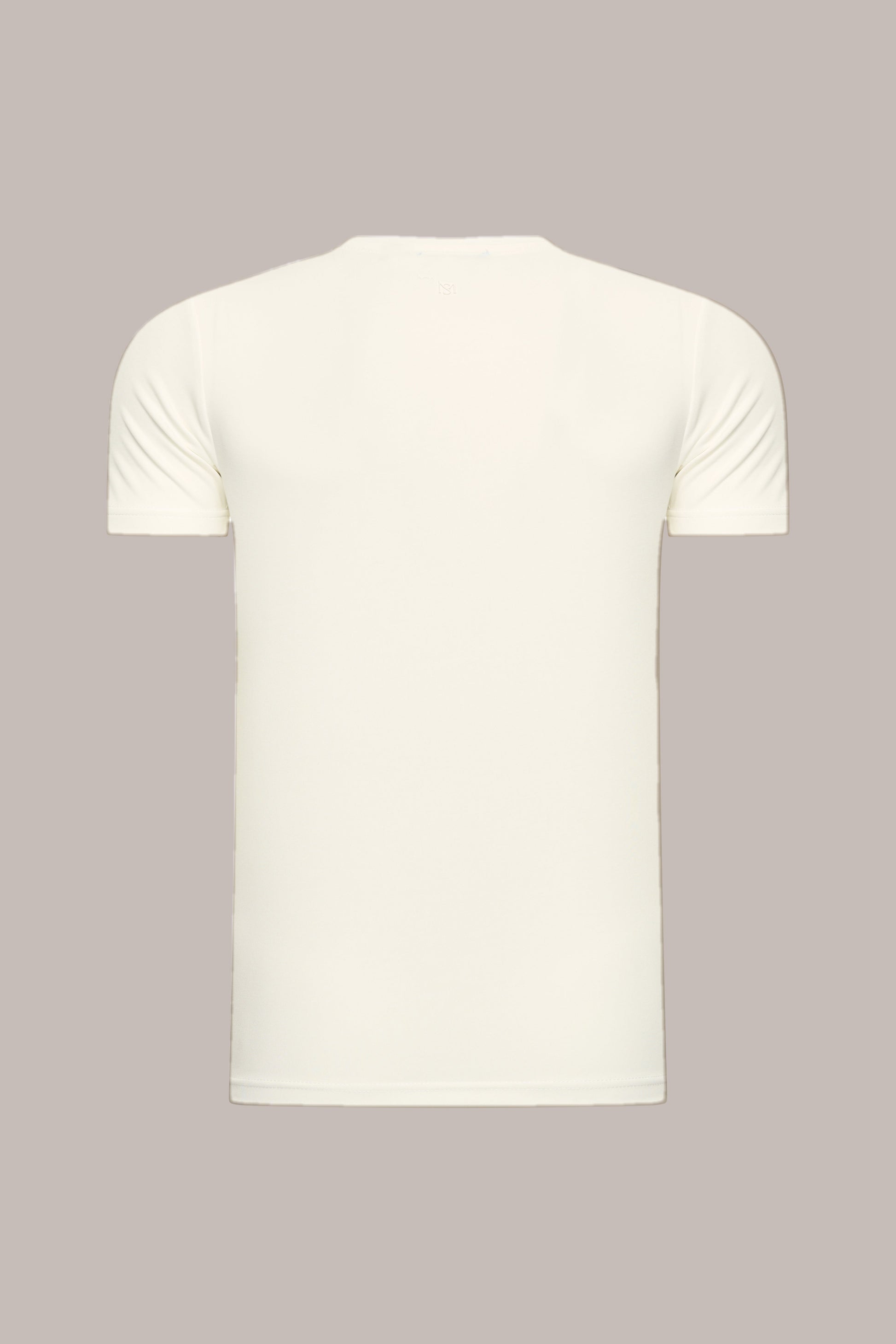 MAESON T-Shirt Modal Essence Silk White — achteraanzicht