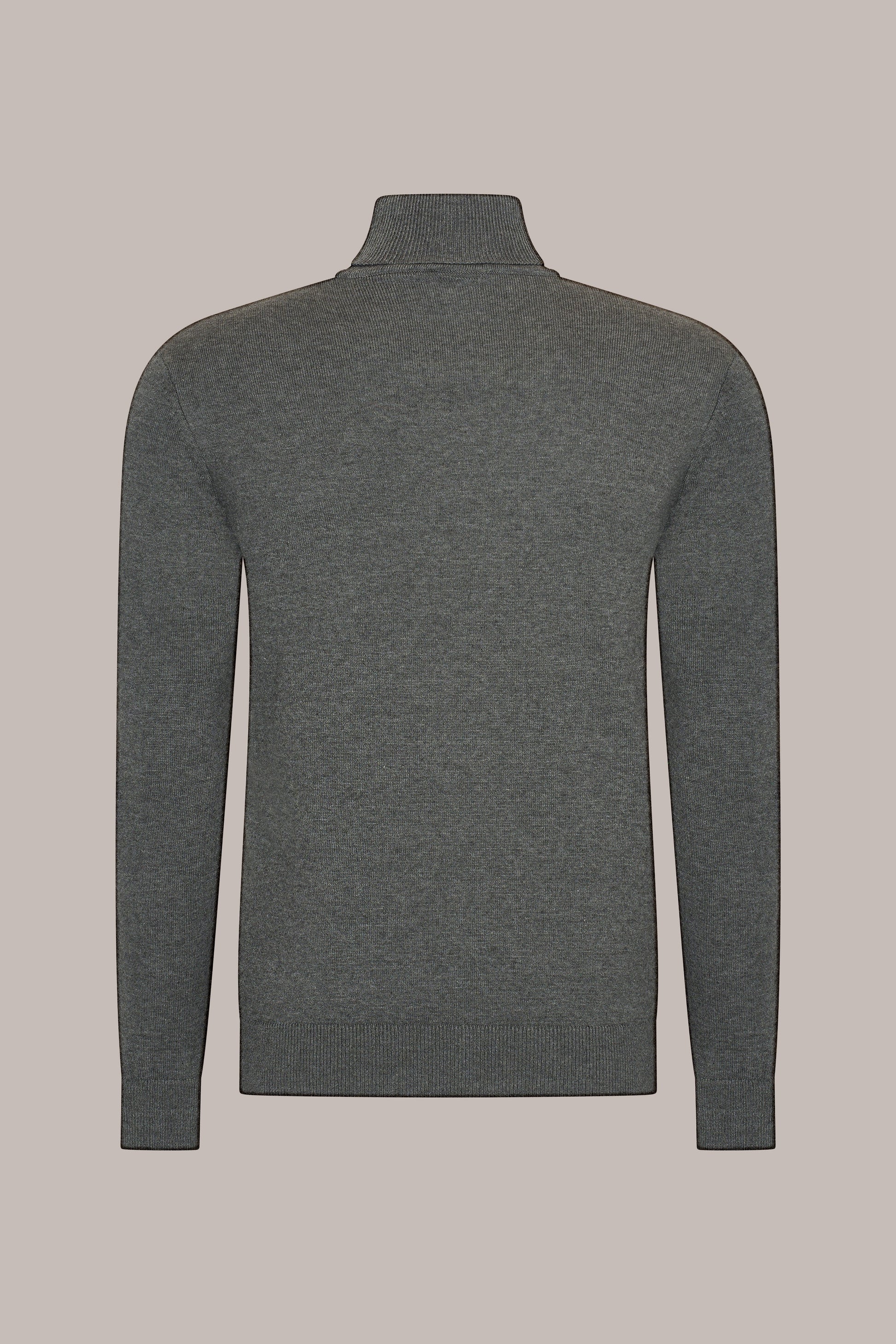 MAESON The Belfort Turtleneck Dove Grey — achteraanzicht