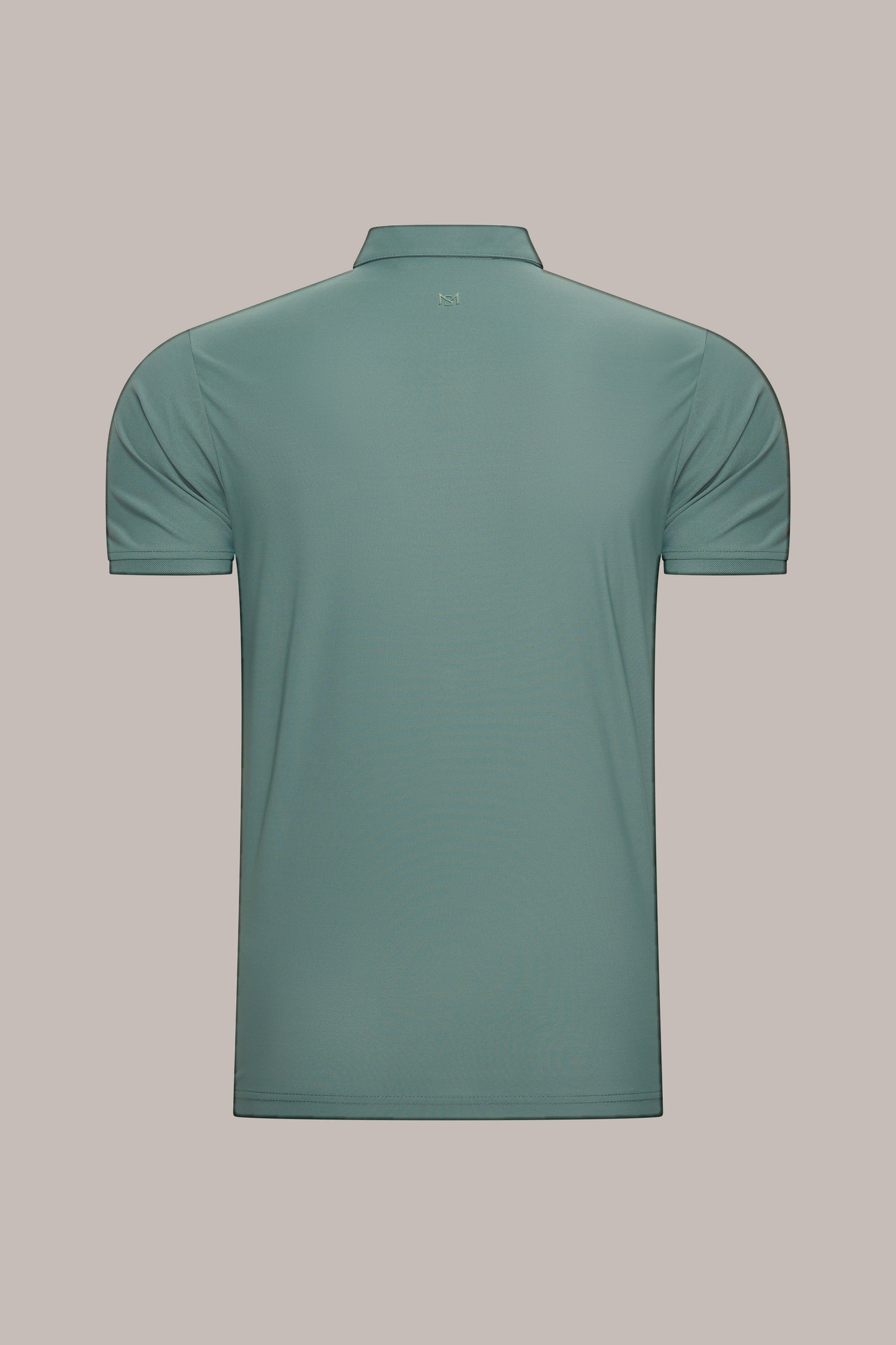 MAESON Polo Silktouch Pique Frosted Olive — achteraanzicht