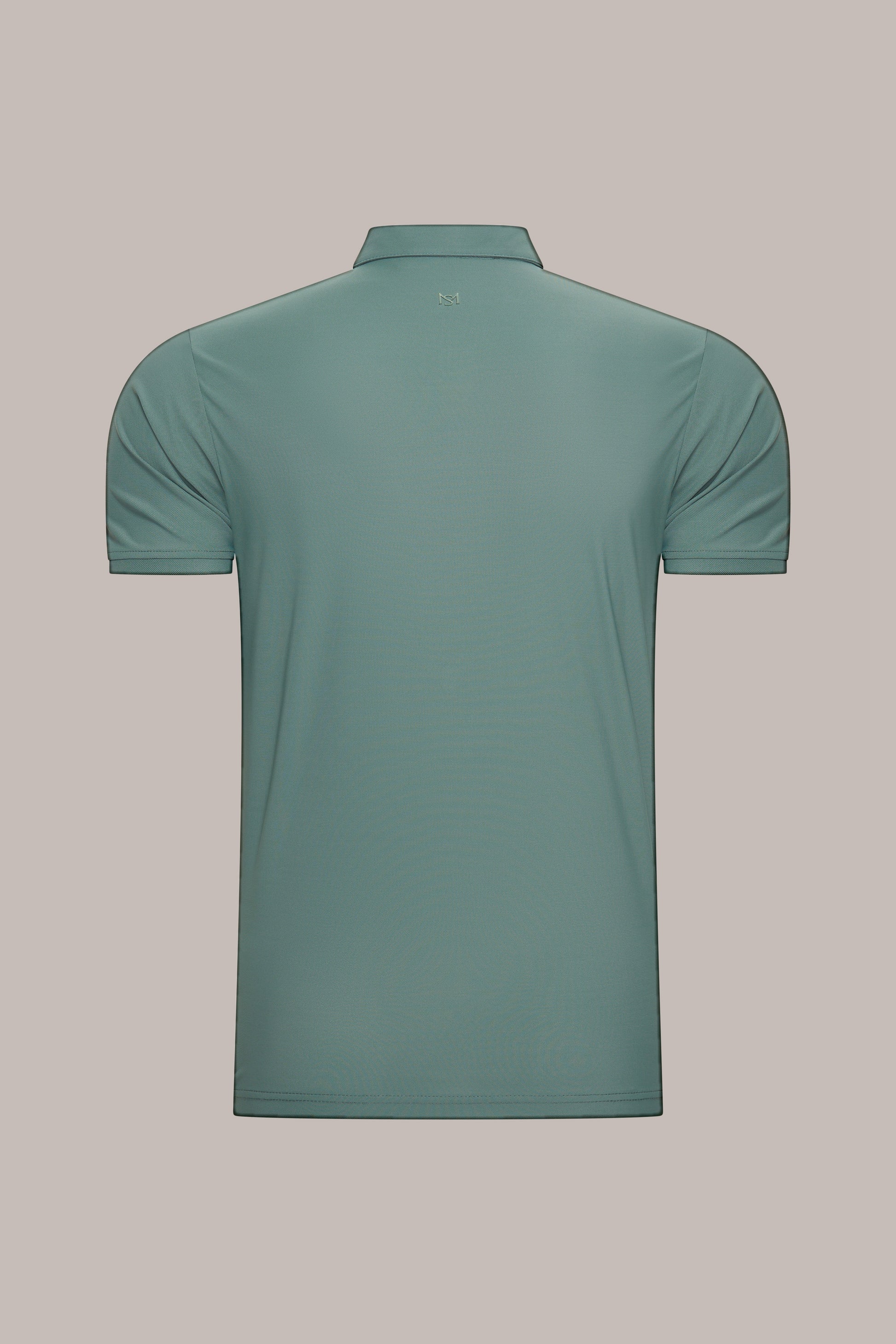 MAESON Polo Silktouch Pique Frosted Olive — achteraanzicht