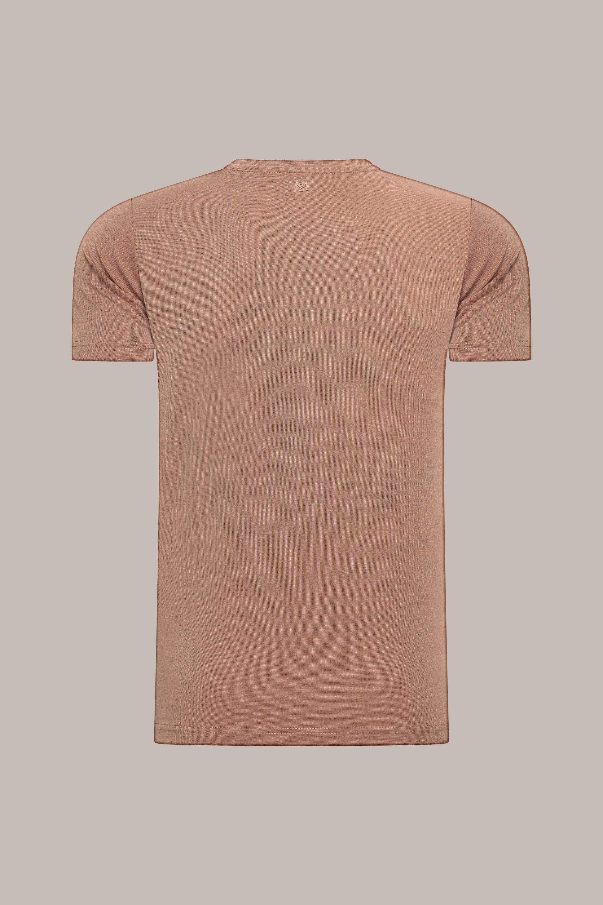 MAESON T-Shirt Modal Essence Mocha — achteraanzicht