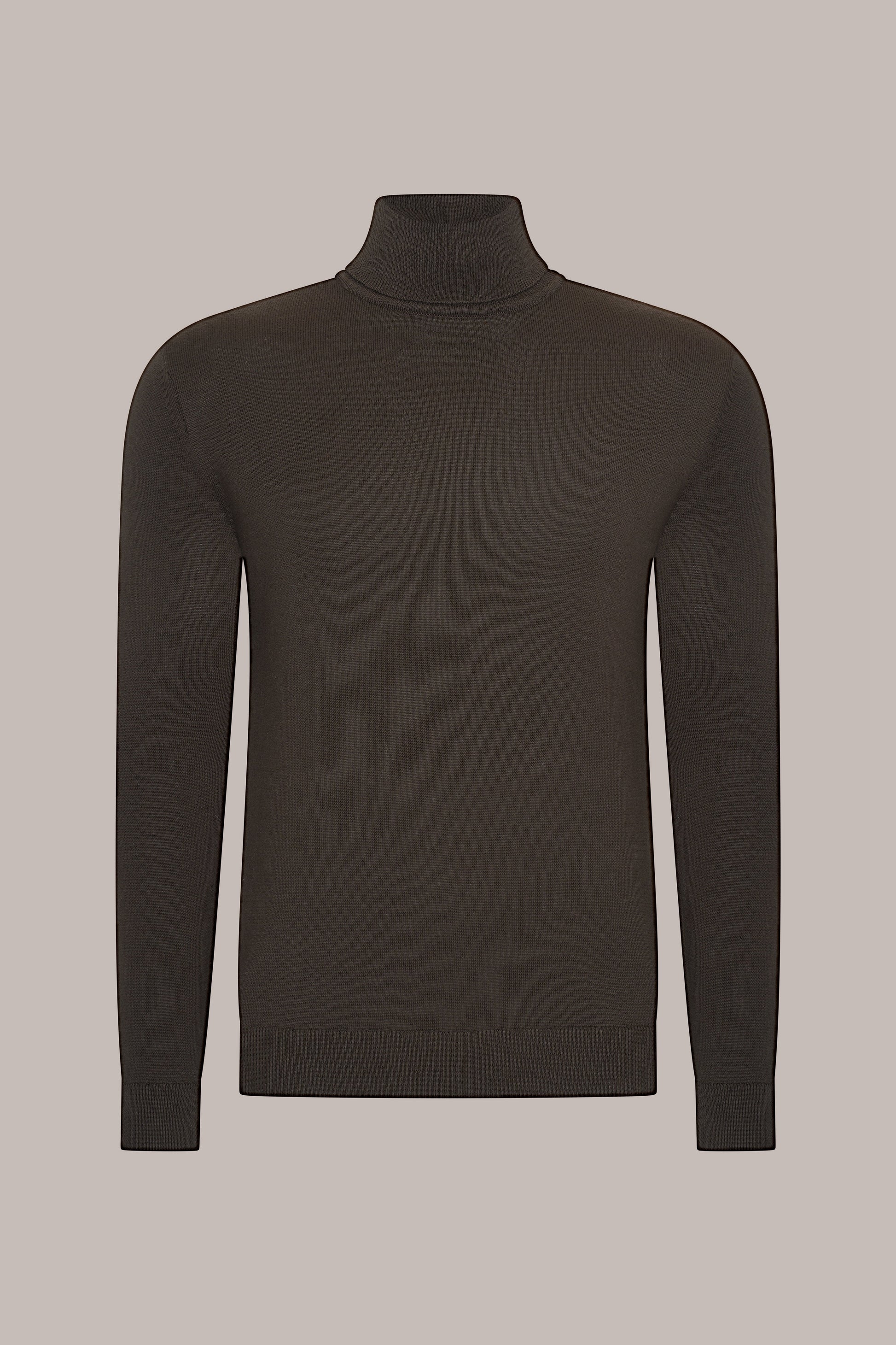 MAESON The Belfort Turtleneck Oak Brown — vooraanzicht