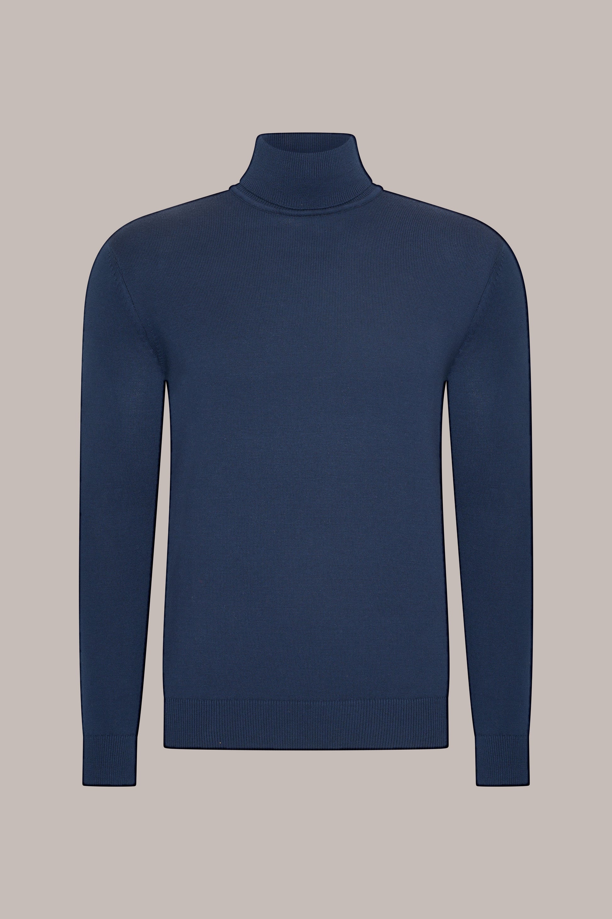 MAESON The Belfort Turtleneck Midnight Blue — vooraanzicht