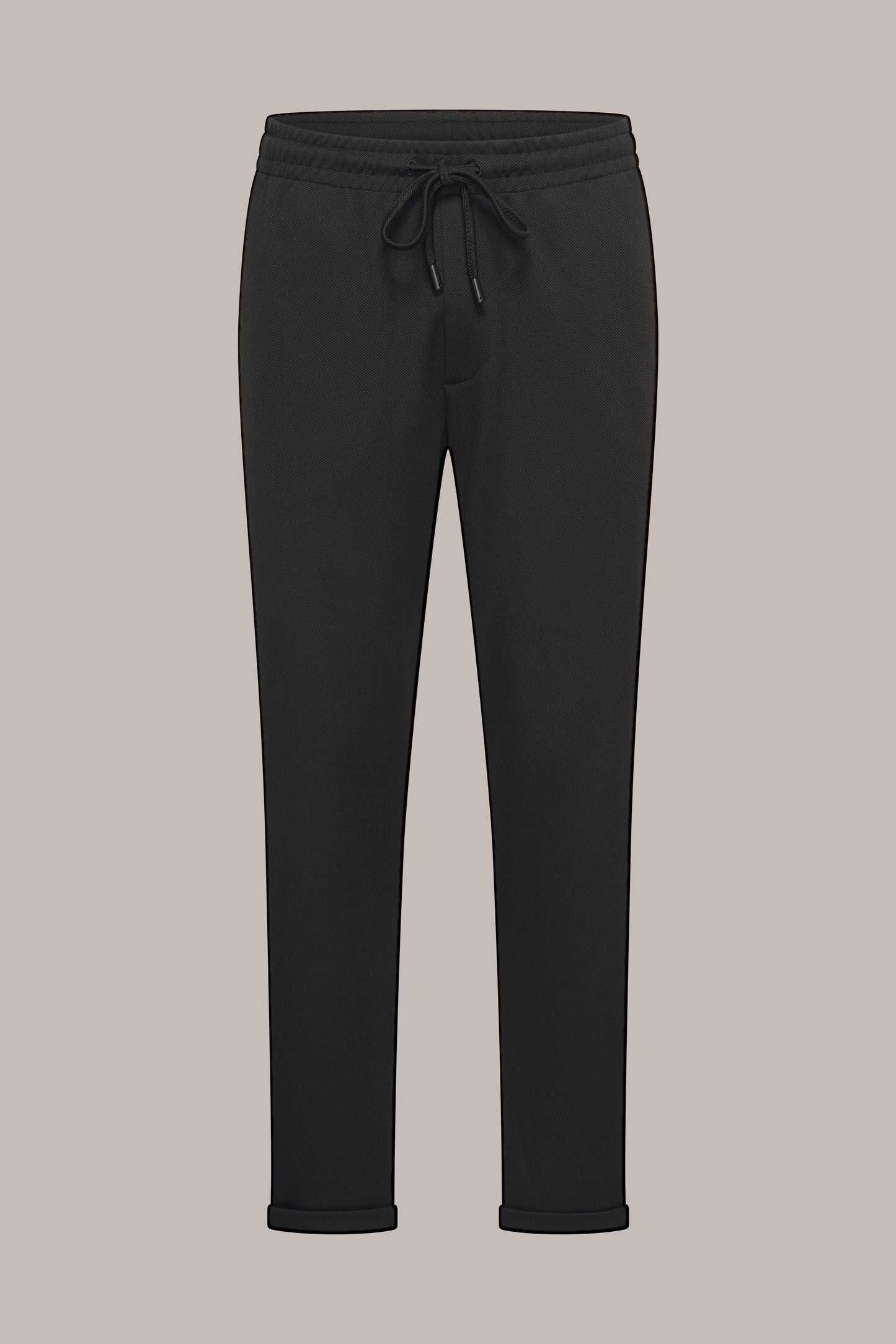 MAESON Knitted Jogg Pants Onyx Black — vooraanzicht