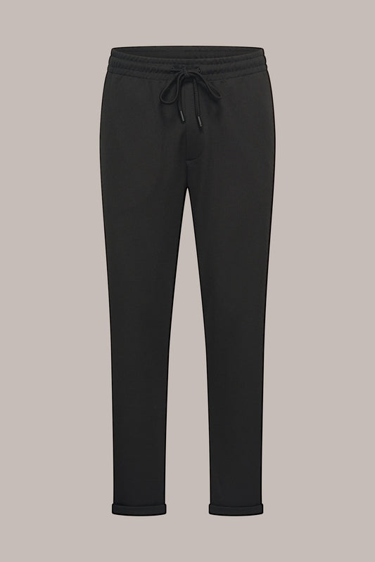 MAESON Knitted Jogg Pants Onyx Black — vooraanzicht