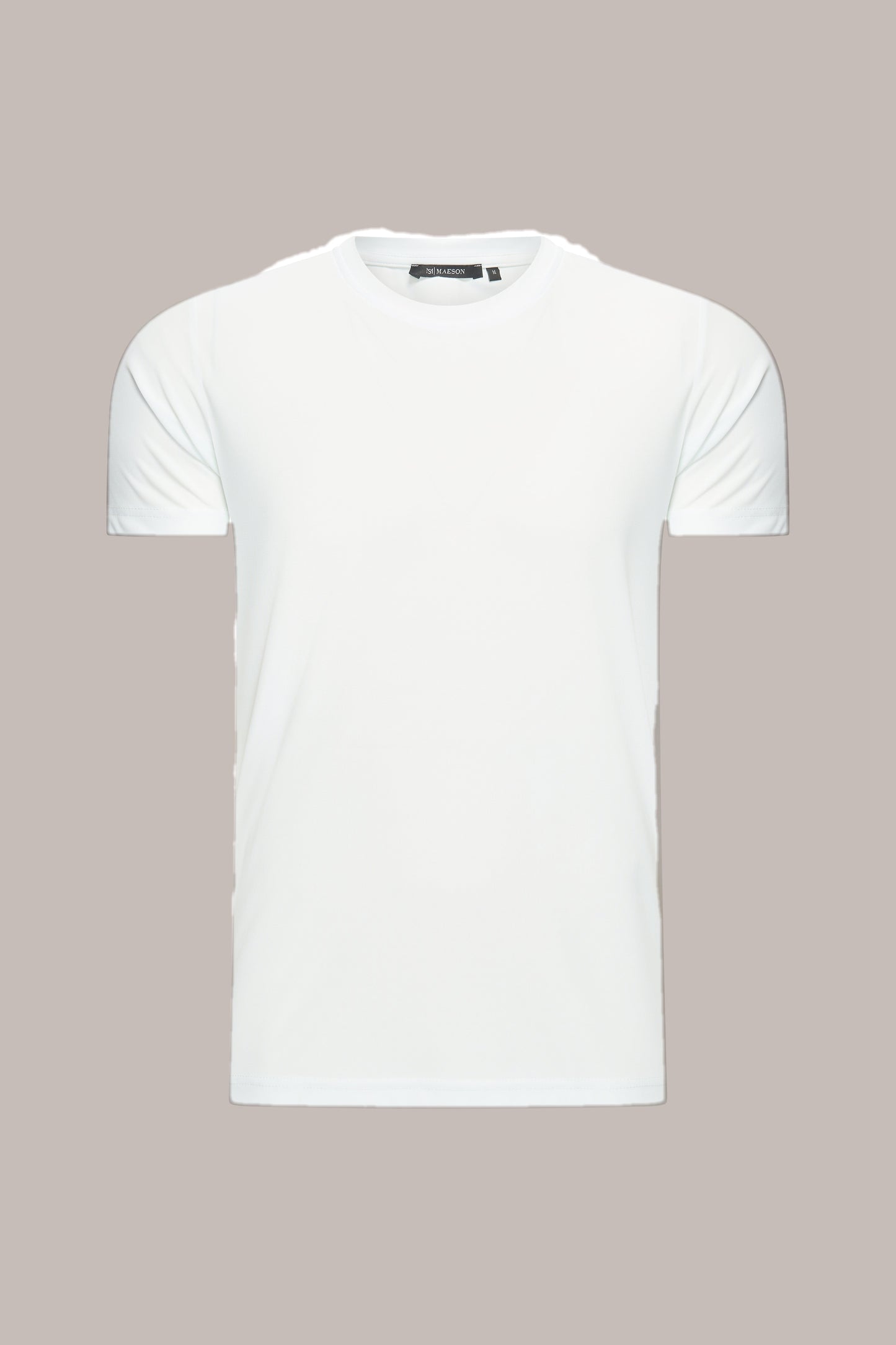 MAESON T-Shirt Silktouch Pique Silk White — vooraanzicht