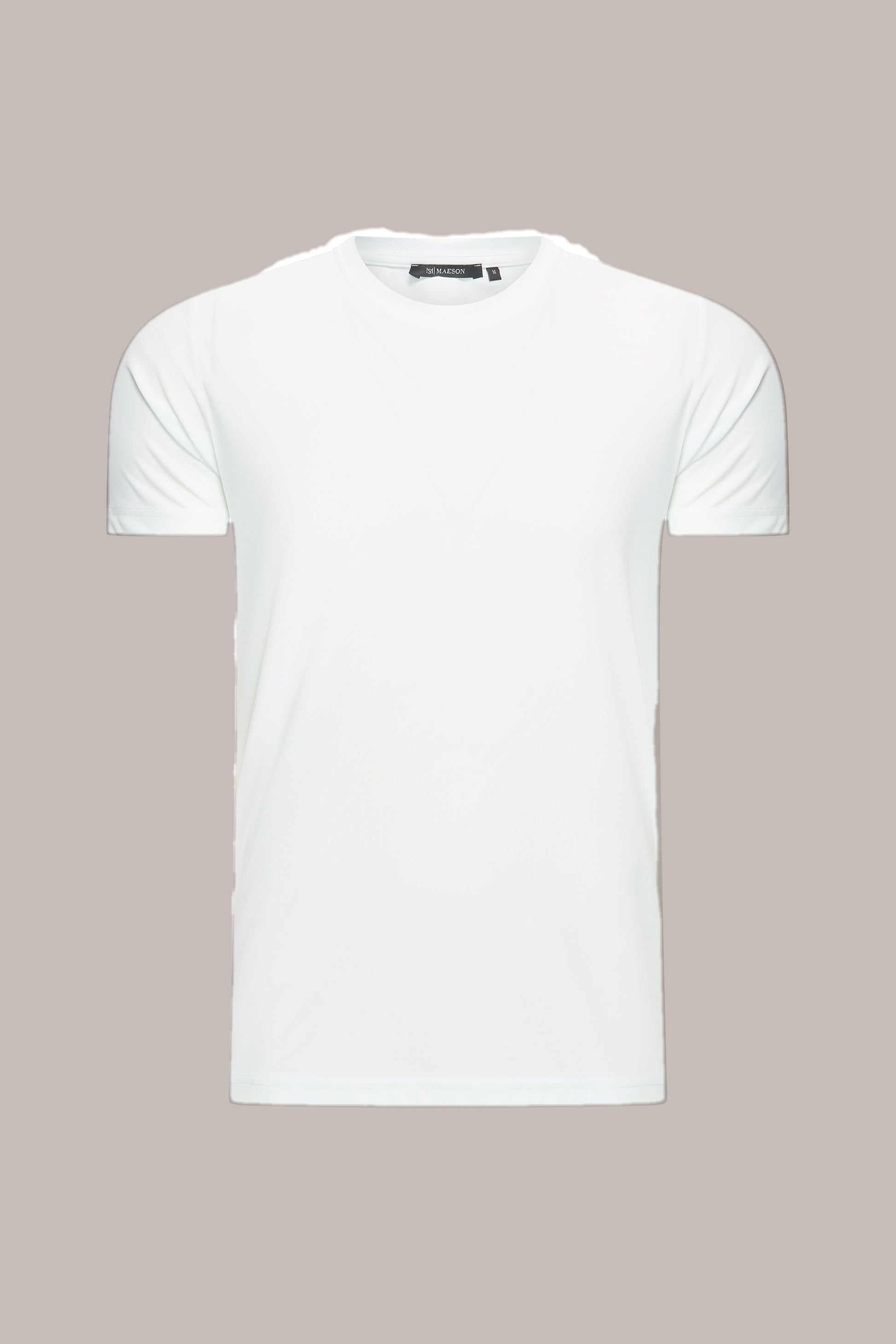 MAESON T-Shirt Silktouch Pique Silk White — vooraanzicht
