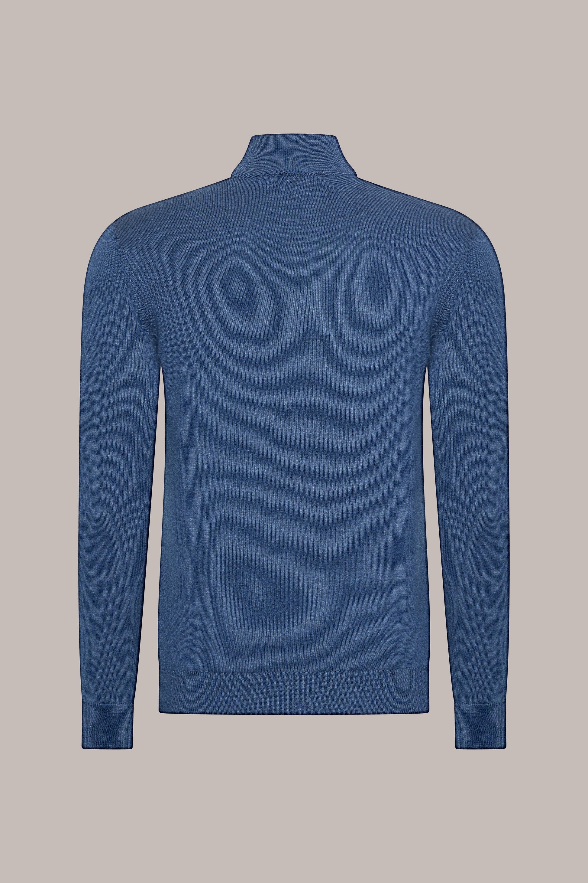 MAESON The Belfort Half-Zip Pure Indigo — achteraanzicht