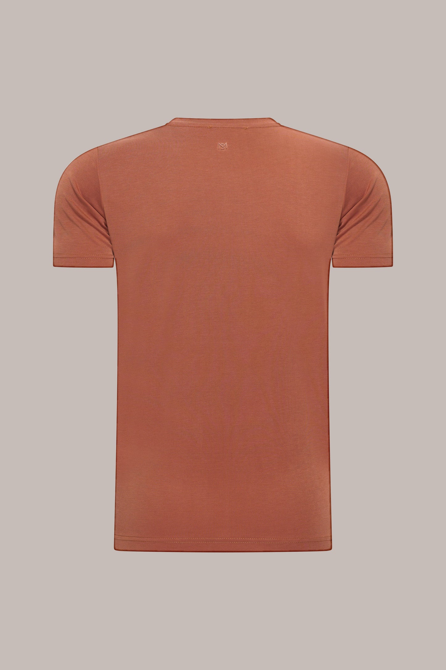 MAESON T-Shirt Modal Essence Ember Sand — achteraanzicht