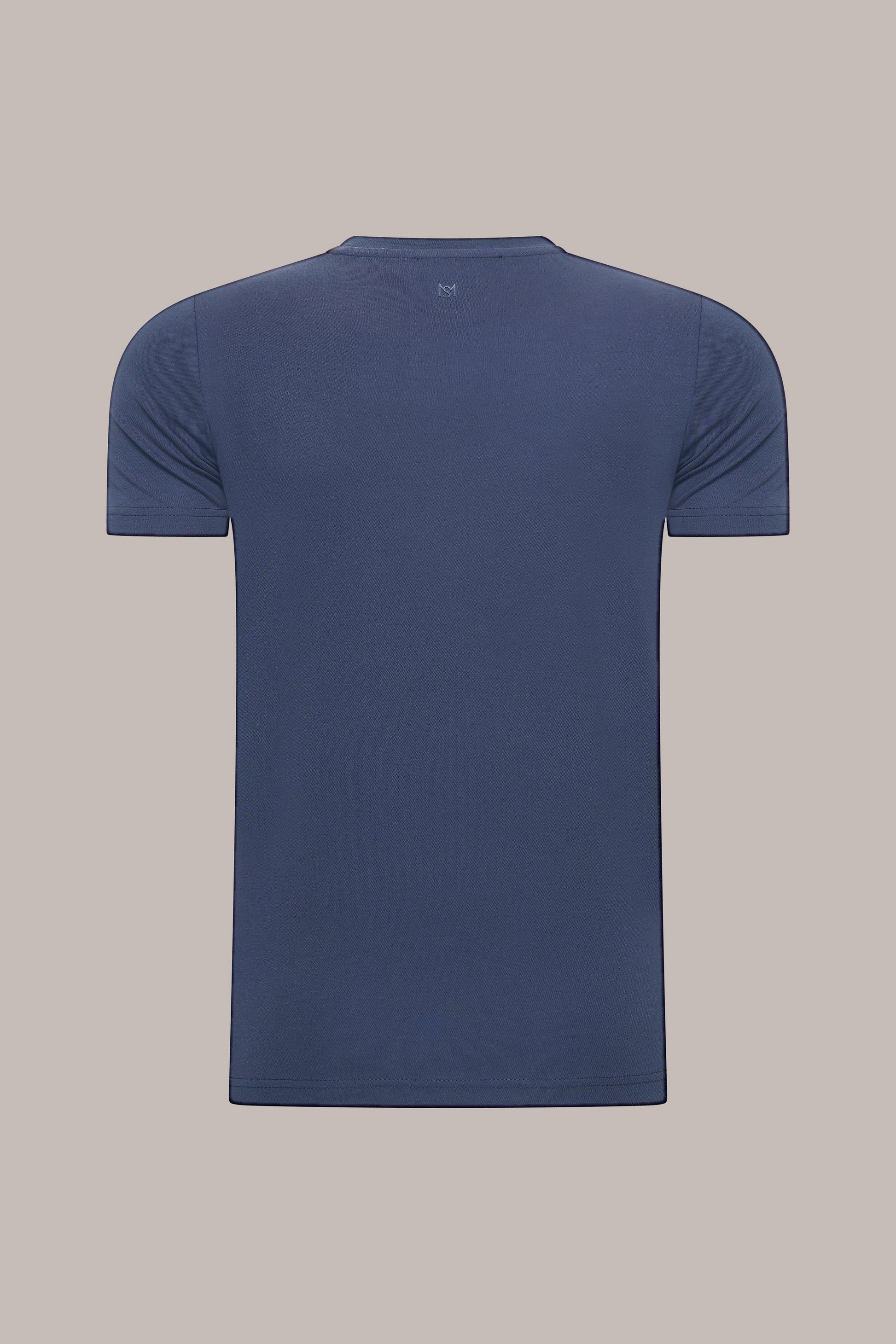 MAESON T-Shirt Modal Essence Midnight Blue — achteraanzicht